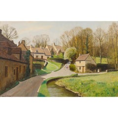 Kenneth Raymond Denton (1932-2024) - Framed Oil, Early Spring, Bibury
