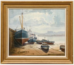 Kenneth Raymond Denton (1932-2024) - Gerahmtes Ölgemälde, Winter-Sonnenlicht, Scarborough