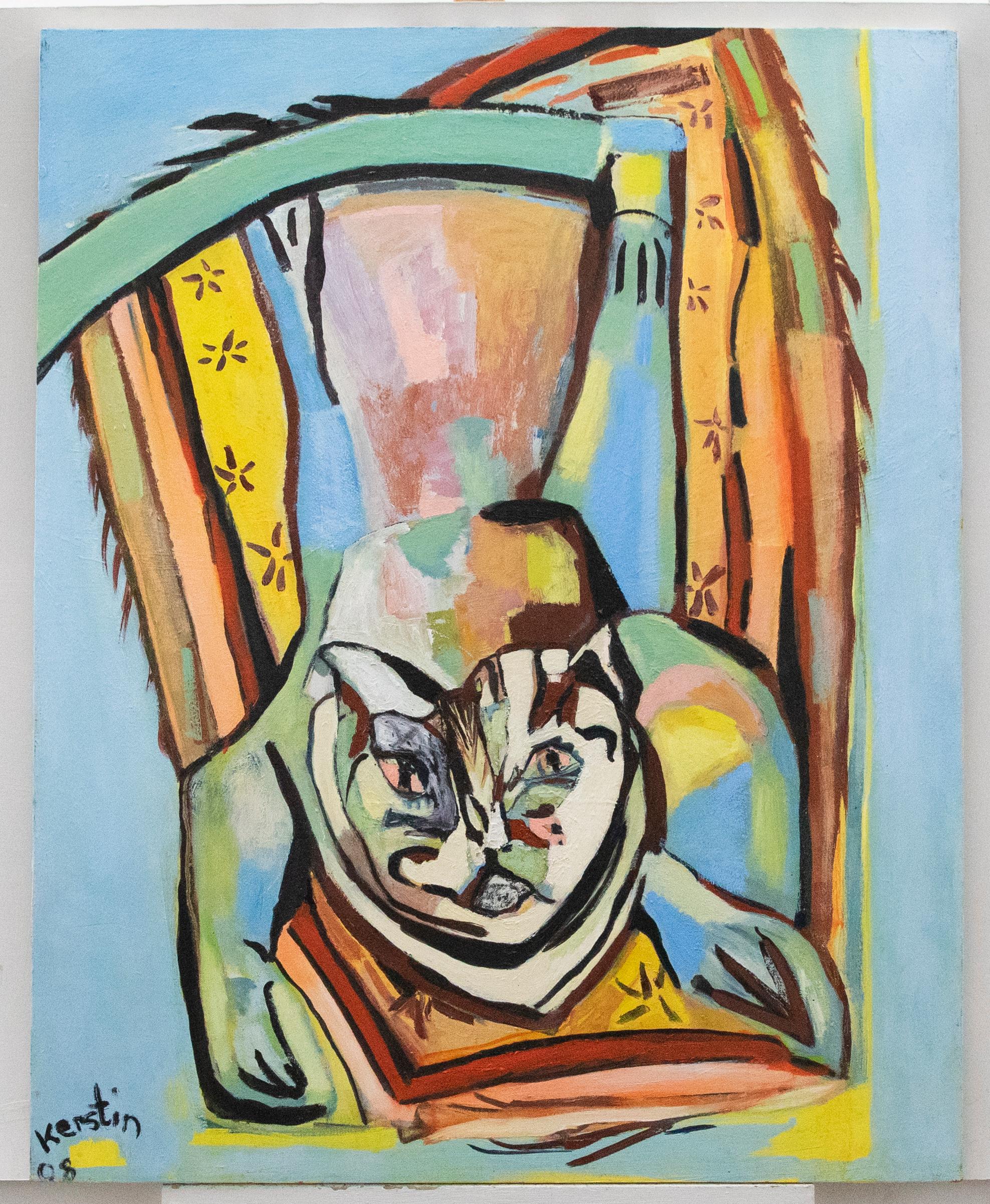 Kerstin McGregor (1962-2012) - Olio del 2008, Il gatto - Painting di Unknown