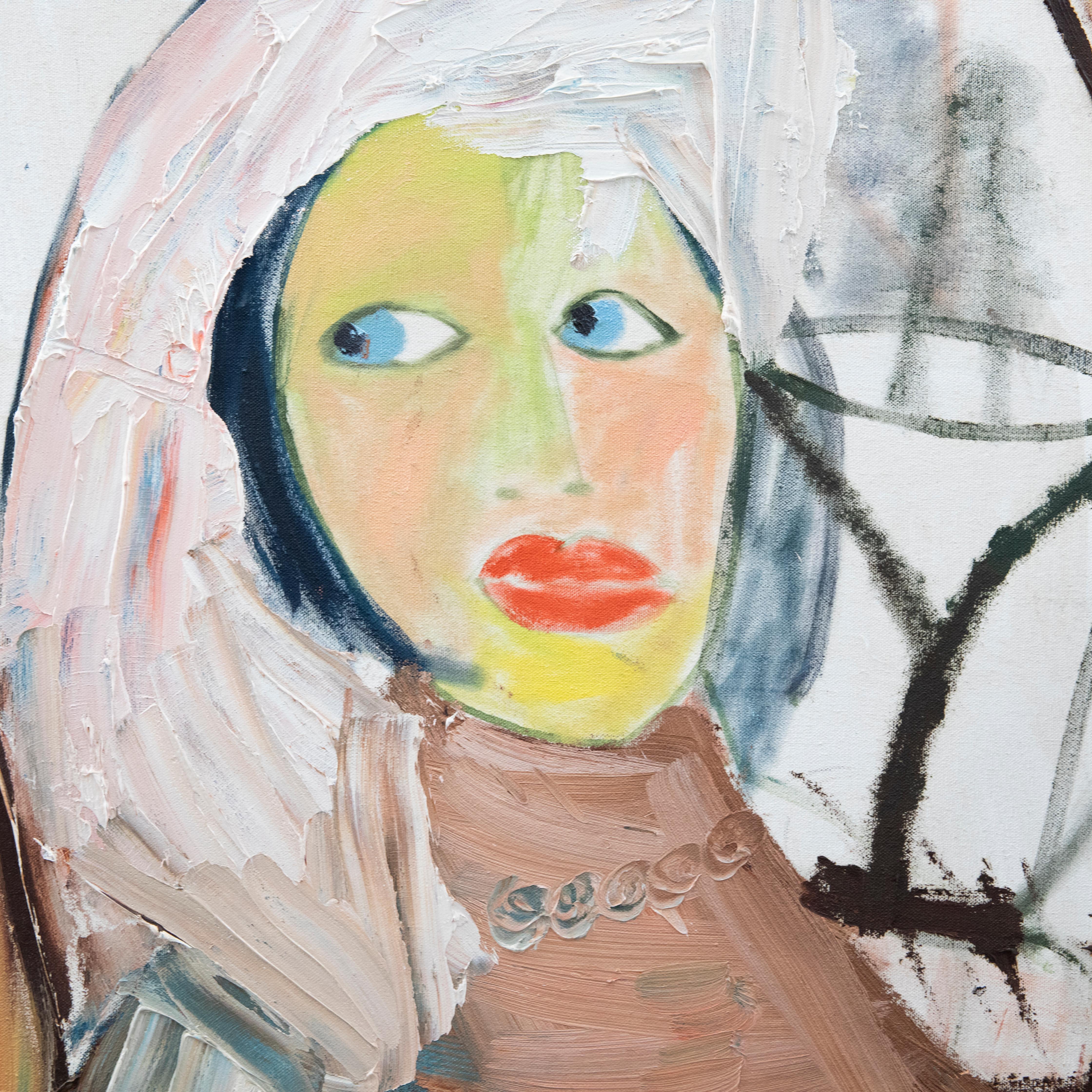 Kerstin McGregor (1962-2012) - Contemporary Oil, Martini Girl For Sale 1