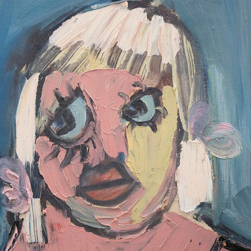 An original work by contemporary artist Kerstin McGregor (1962-2012). The artist has used a heavy impasto to capture an expressive portrait of a young girl with pigtails. Unsigned. Acquired with a collection of signed works. On canvas on stretchers.