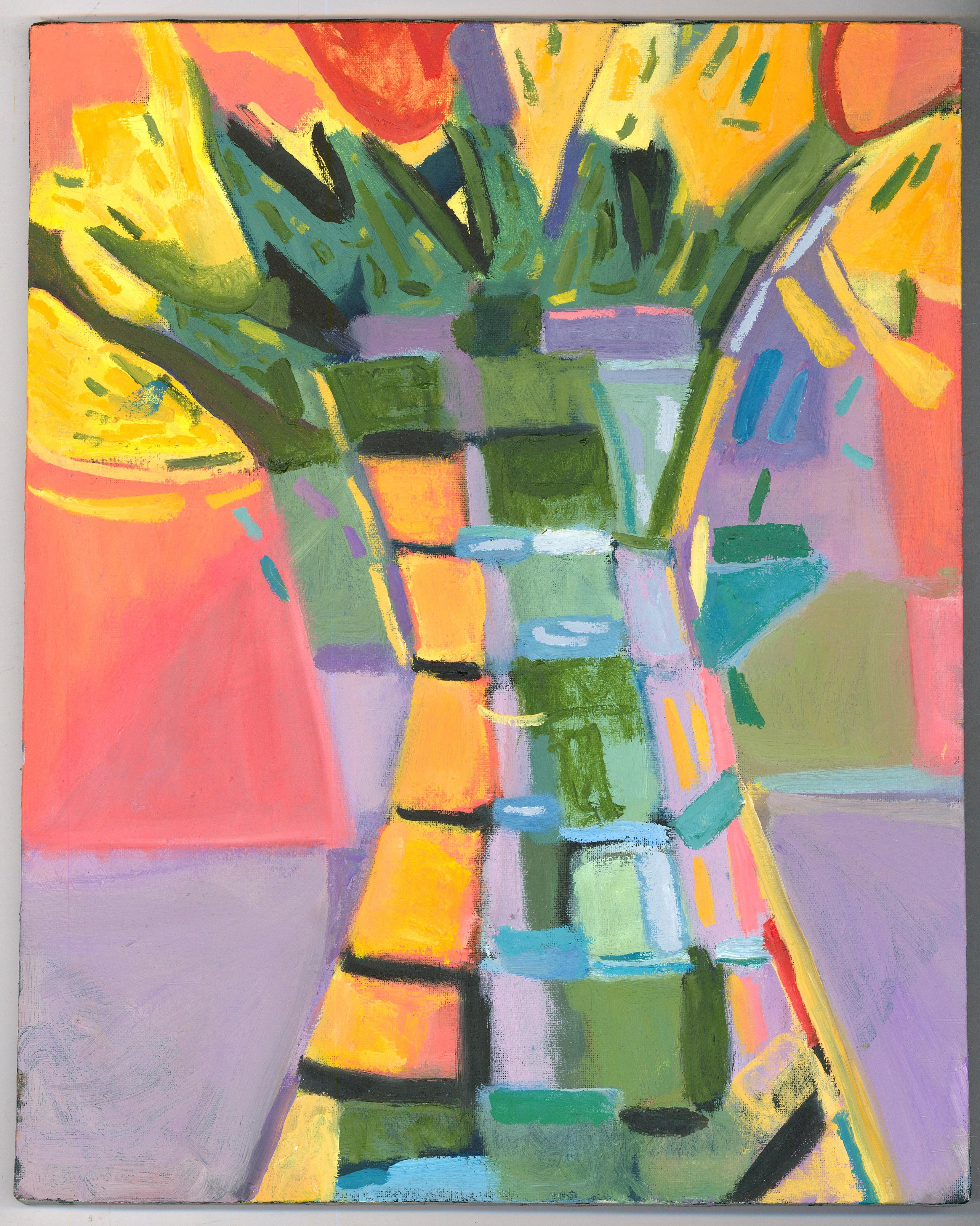 Kerstin McGregor (1962-2012) - Contemporary Oil, The Tulip Vase - Painting by Unknown