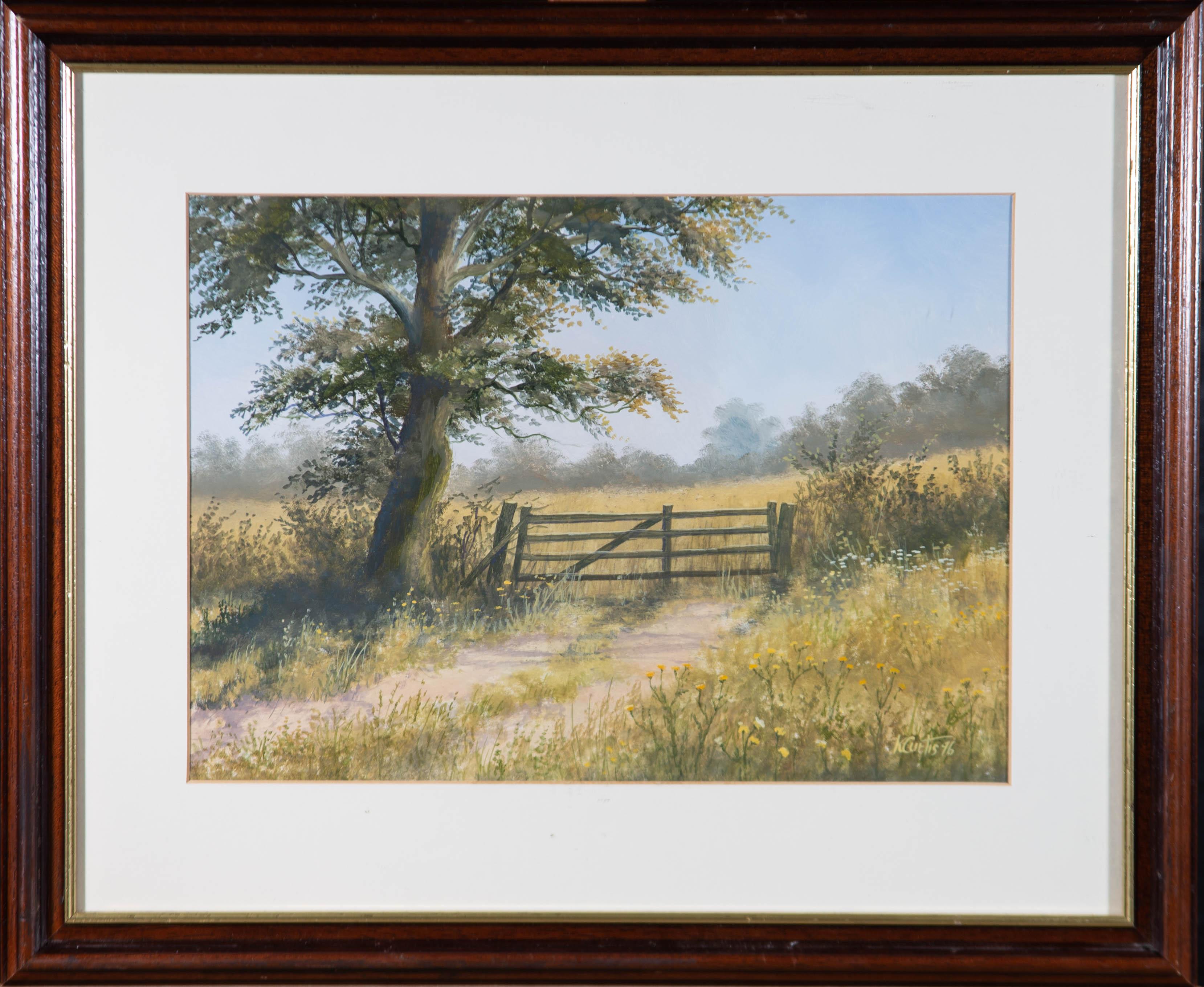 Kevin Curtis (1958-2009) - Signed & Framed 1996 Acrylic, Quiet Corner in Summer