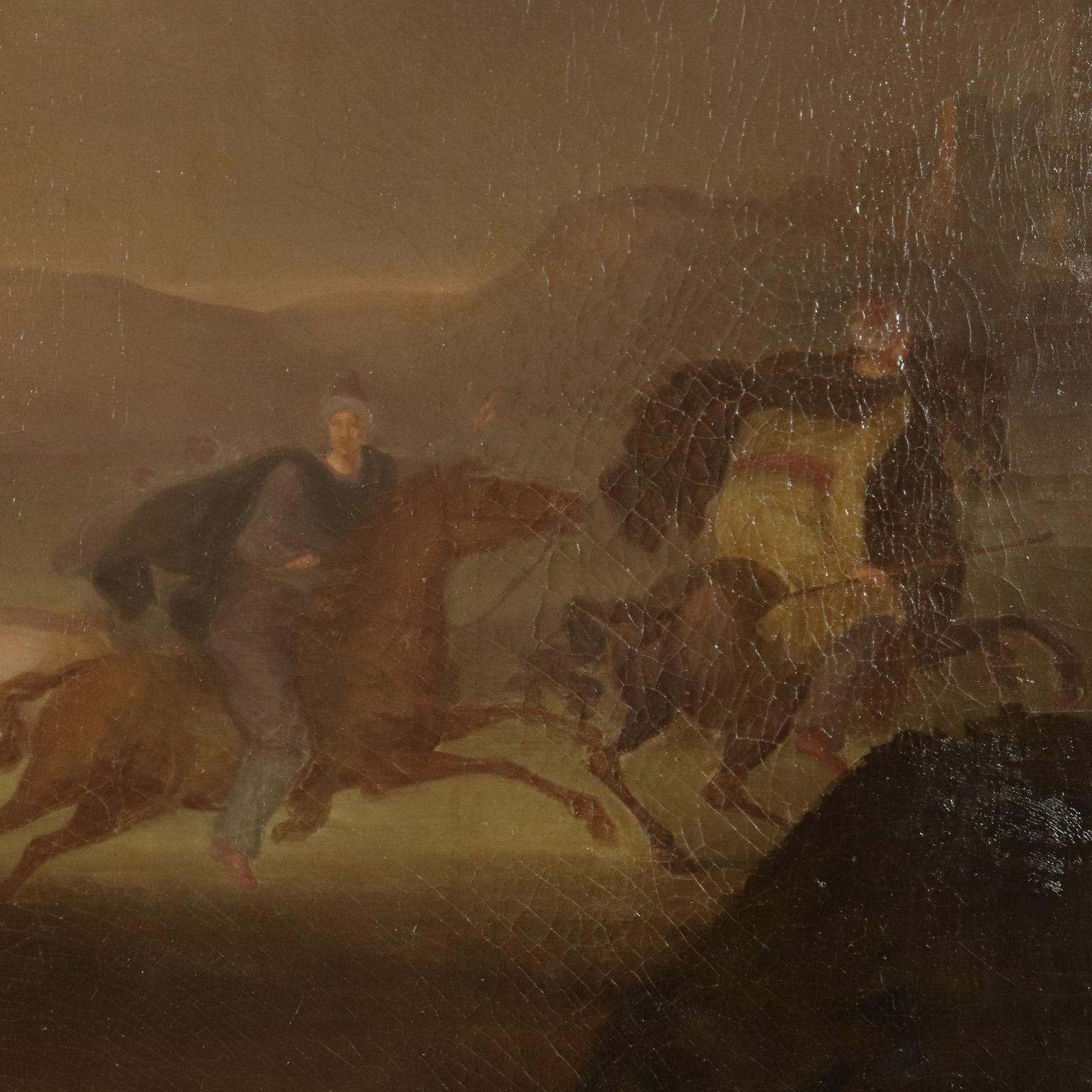 King Darius' Death Oil on Canvas Late 1800s Italian Painting 2