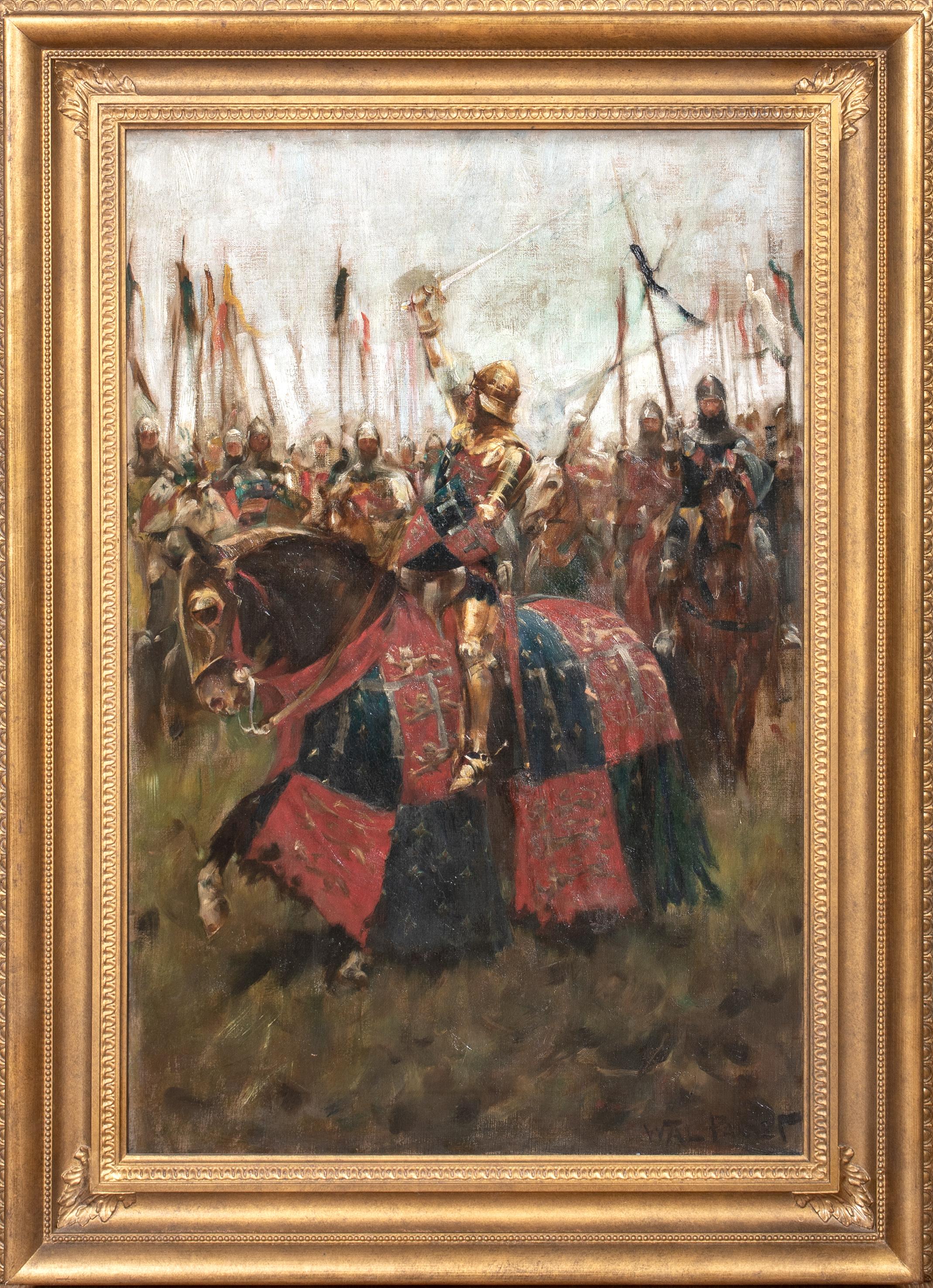 Portrait Painting di Unknown - Re Enrico V d'Inghilterra, la battaglia di Agincourt 1415, XIX secolo