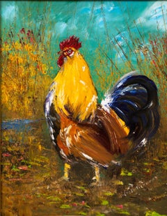 "King of the Barn"-Farmyard Rooster 19th century France