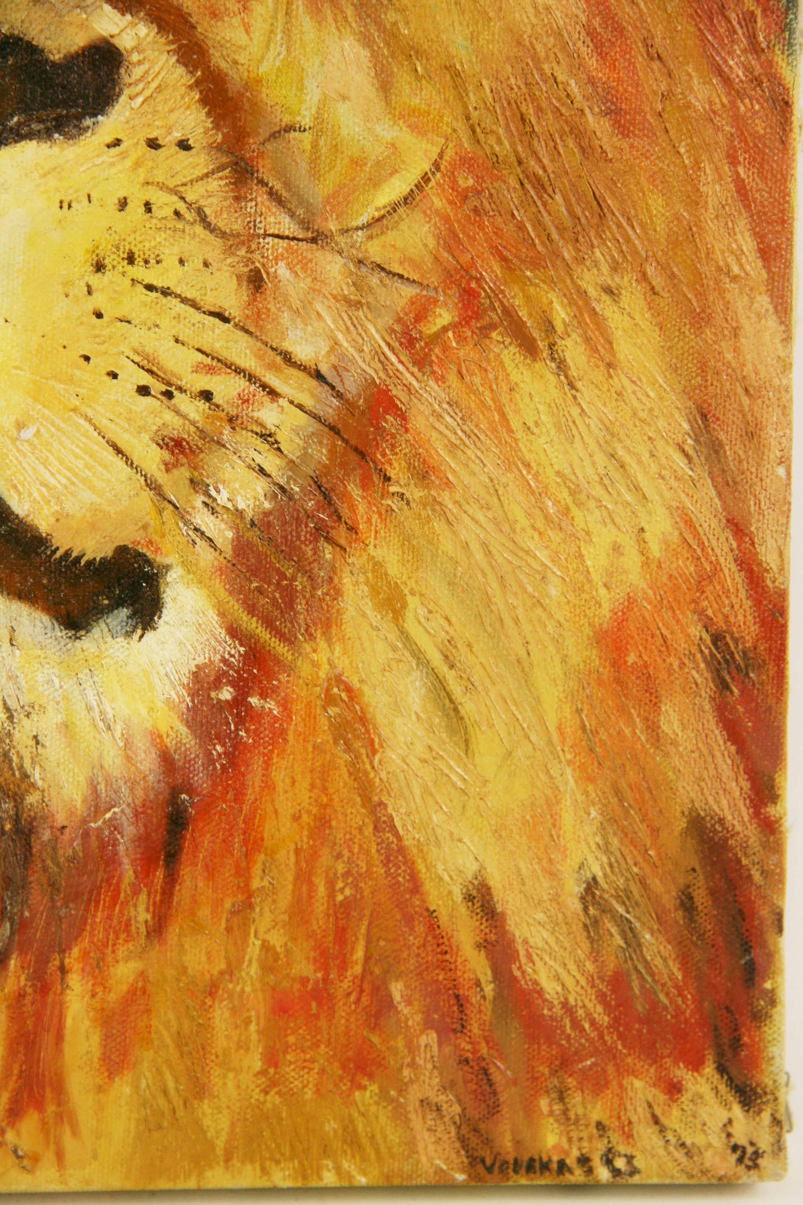 King of the Jungle  Leo The Lion Animal Painting For Sale 2