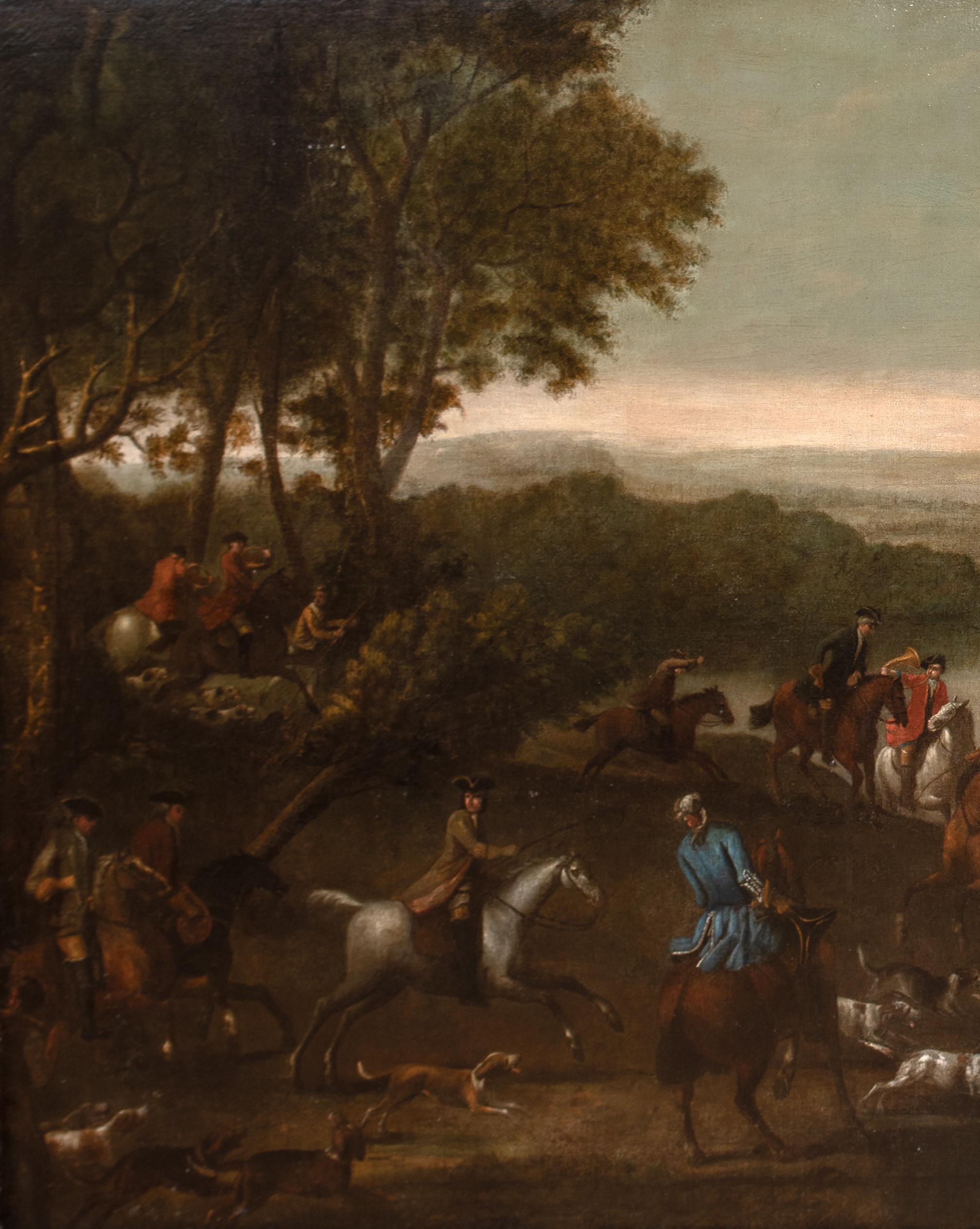 King William III. Hirschjagd auf Hirsch, 18. Jahrhundert  John WOOTTON (1682-1765) im Angebot 6