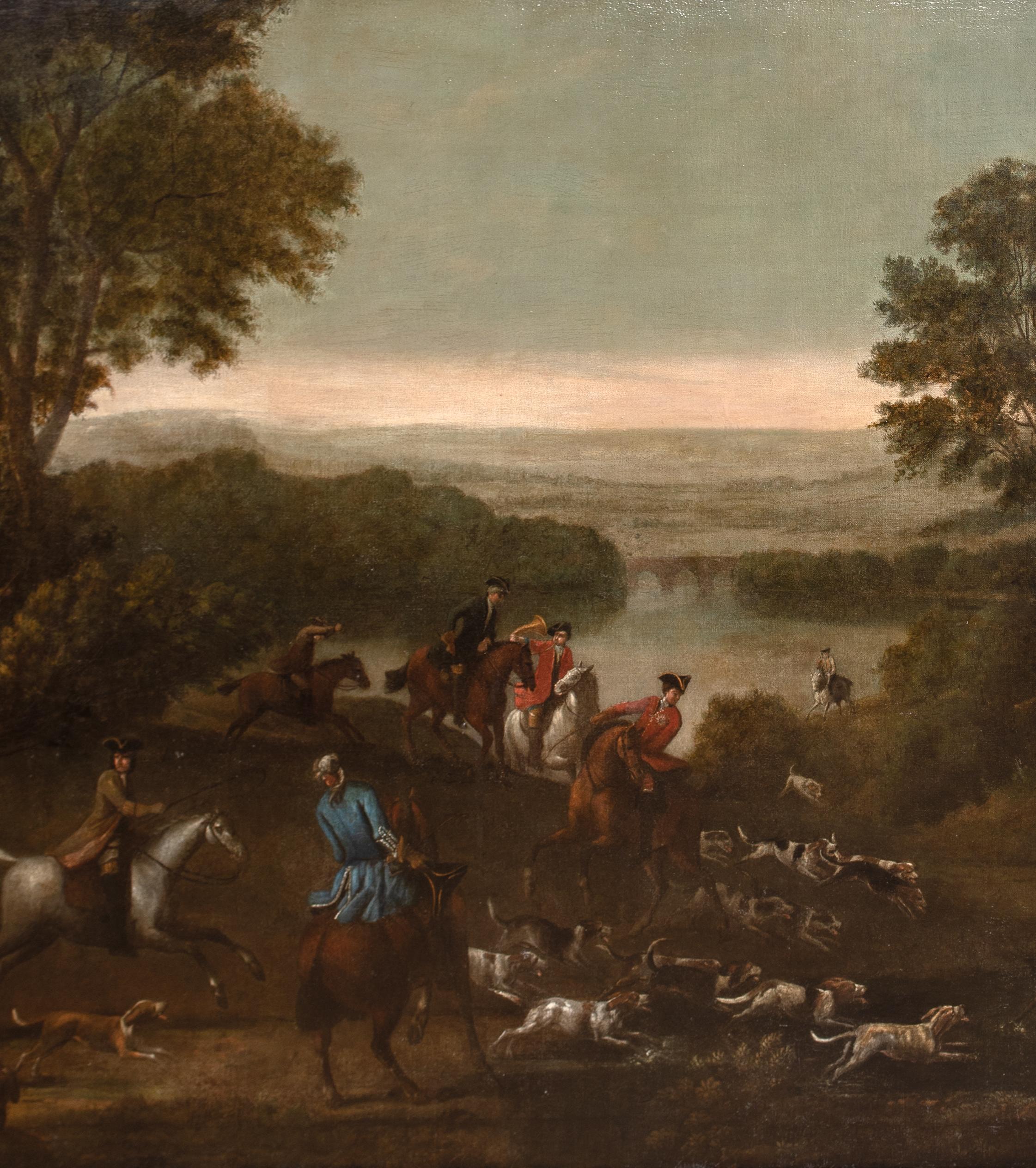 King William III. Hirschjagd auf Hirsch, 18. Jahrhundert  John WOOTTON (1682-1765) im Angebot 3