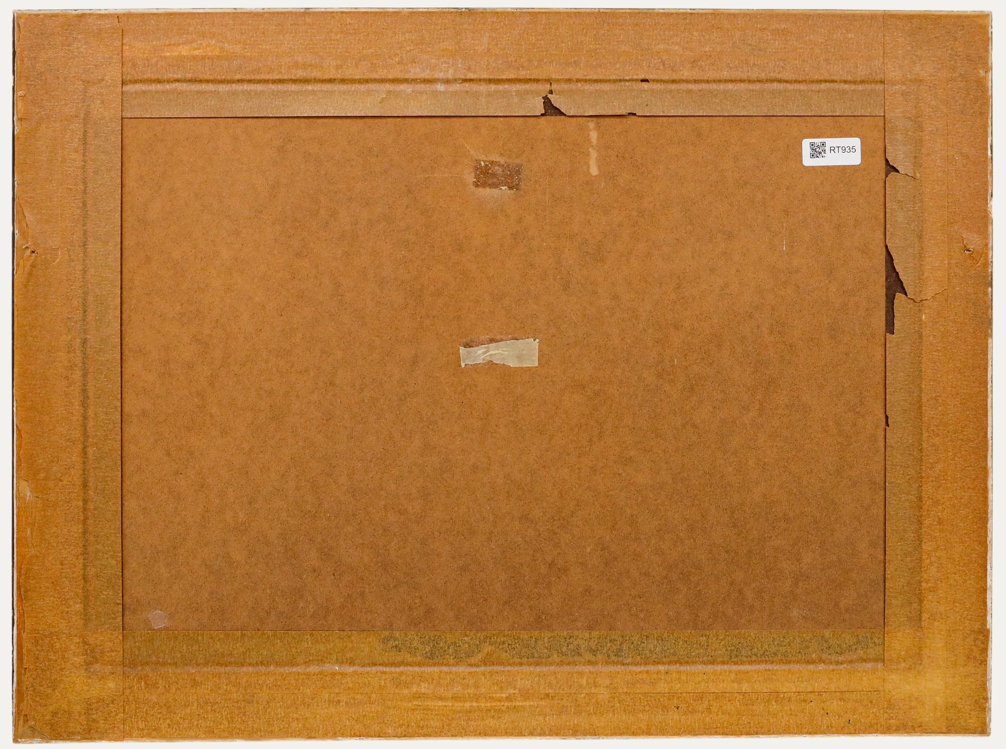 K.K. - Gerahmtes Öl des 20. Jahrhunderts, Die Boote an Land bringen (Braun), Figurative Painting, von Unknown