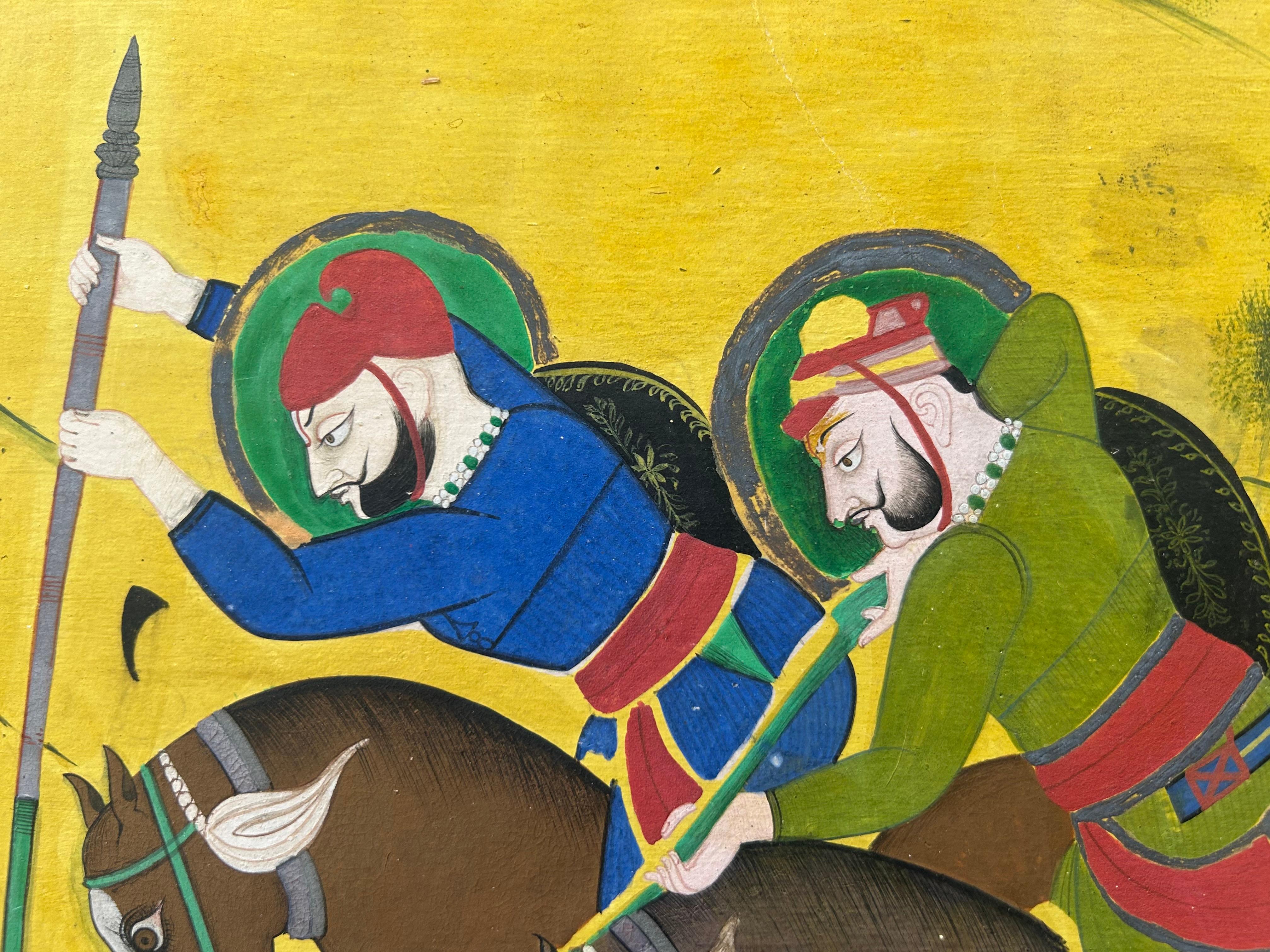 École de Kota Grande peinture miniature indienne du XIXe siècle Collection privée au Royaume-Uni - Autres styles artistiques Painting par Unknown