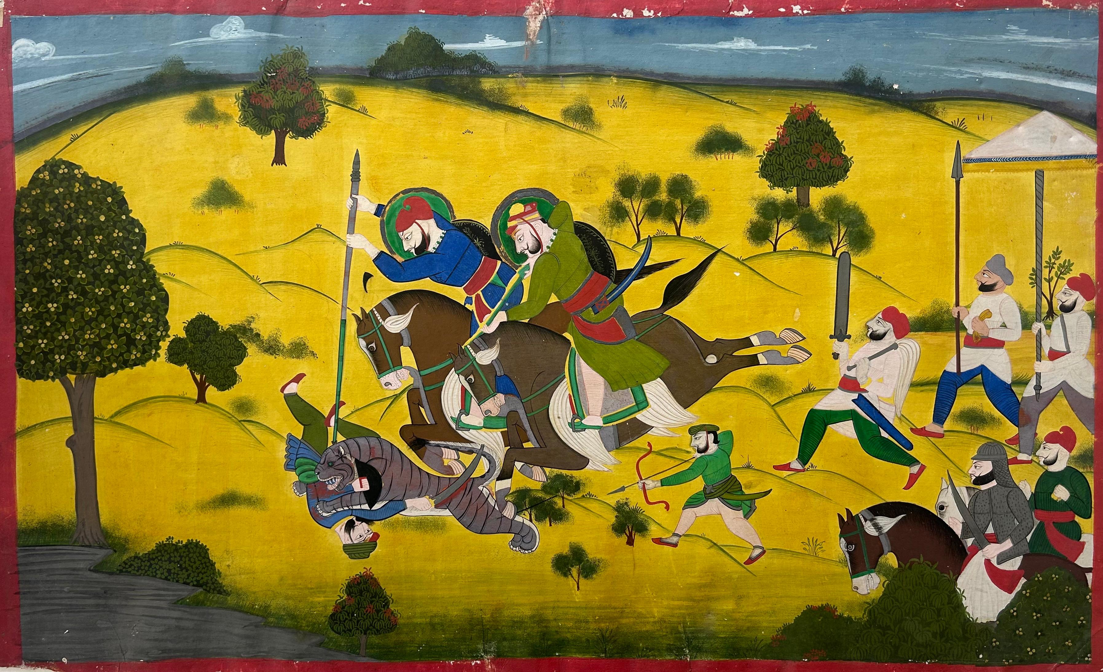 Kota School Large 19th century Indian Miniature Painting Private UK Collection
