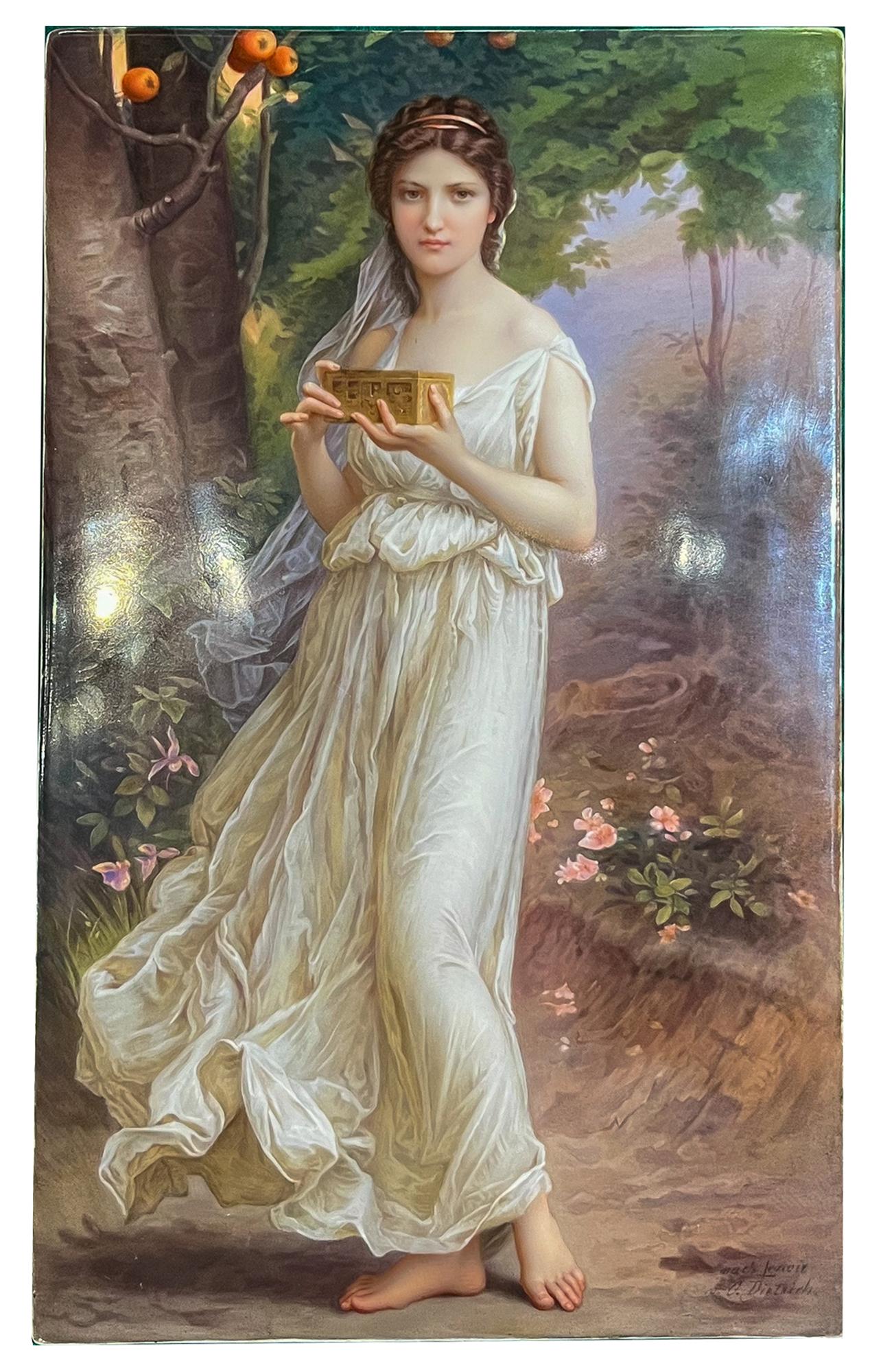 Placca in porcellana KPM Porcelain raffigurante 