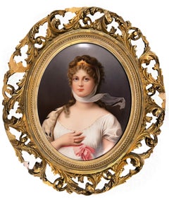 Antique KPM Porcelain Plaque of Queen Louisa