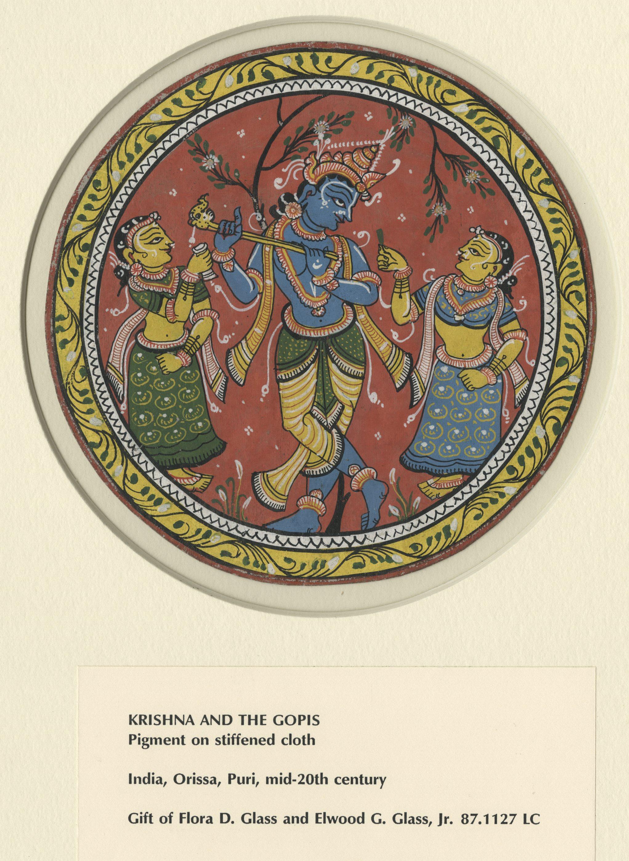 Krishna und das Gopis – Painting von Unknown