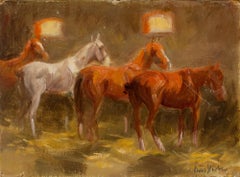 Kurt Glauber (1886-1963) - Mid 20th Century Oil, In the Stable
