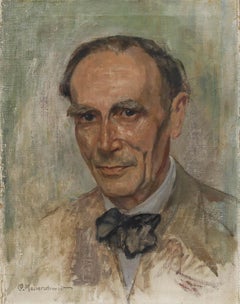 Kurt Messerschmidt - Early 20th Century Oil, Bow Tie Ready