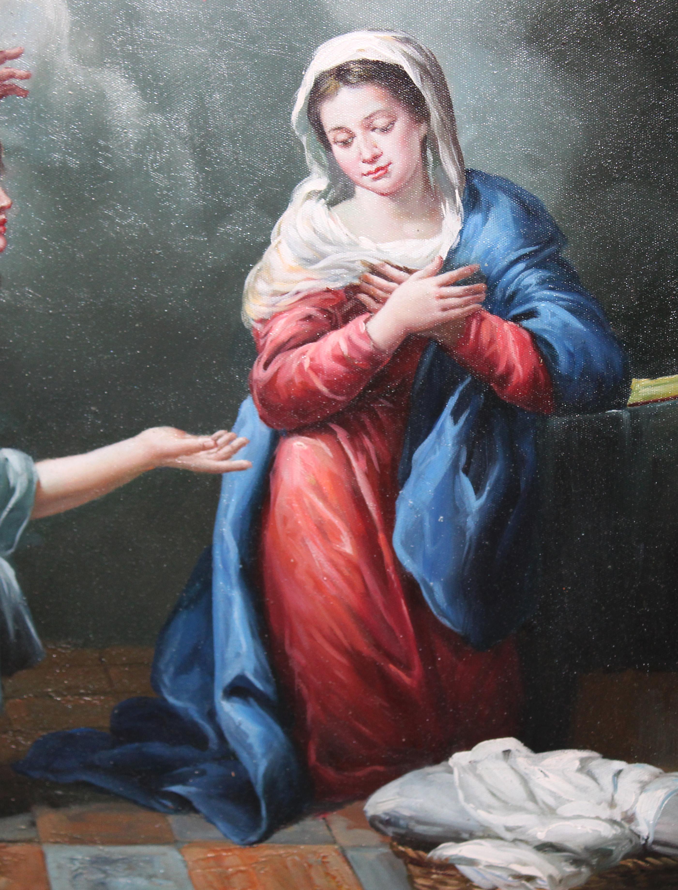 La Anunciación (Según Bartolome Esteban Murillo) - Óleo sobre tela - Painting Barocco di Unknown