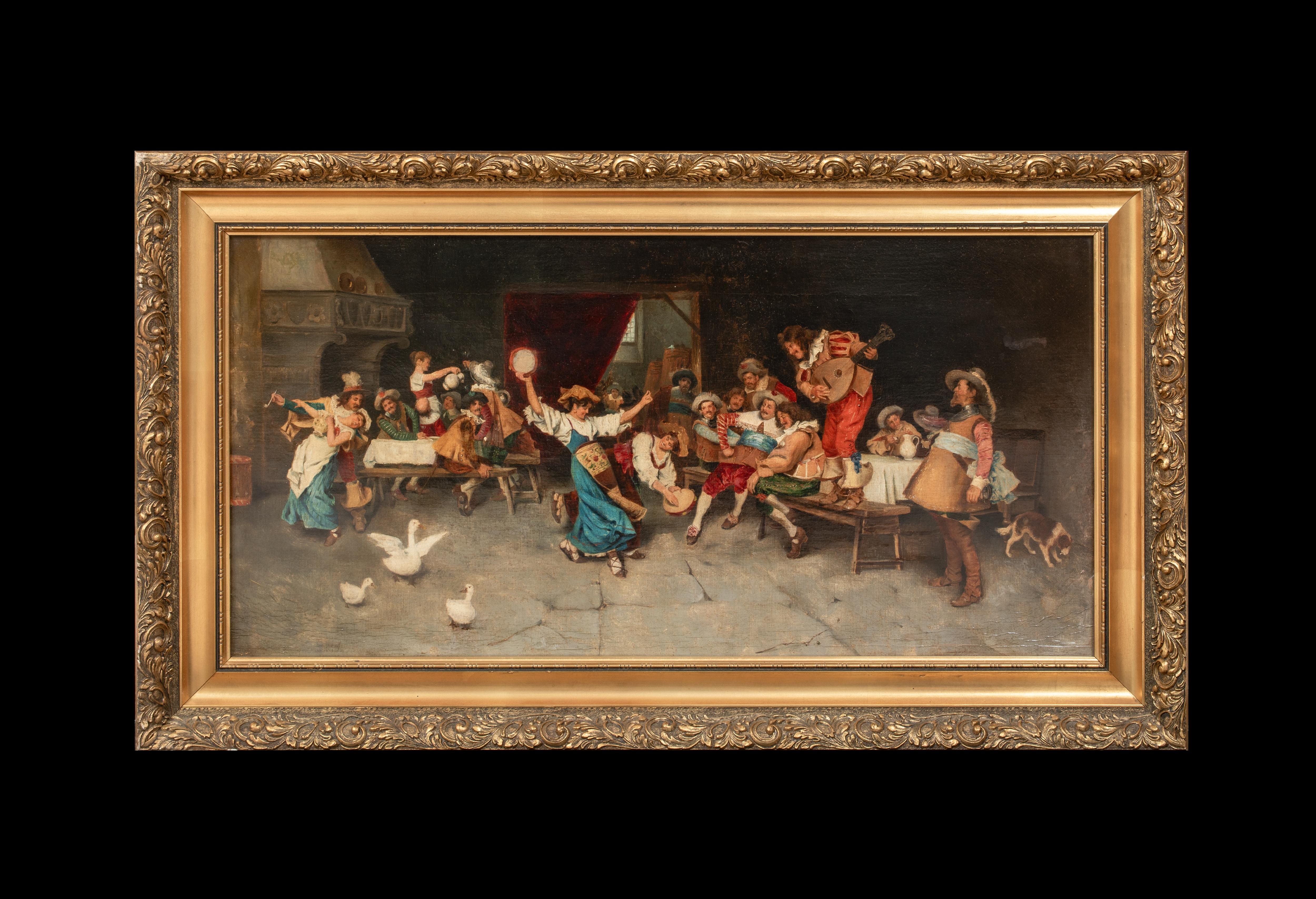 La Festa Da Ballo, 19th Century   by Francesco VINEA (1845-1902)  For Sale 1