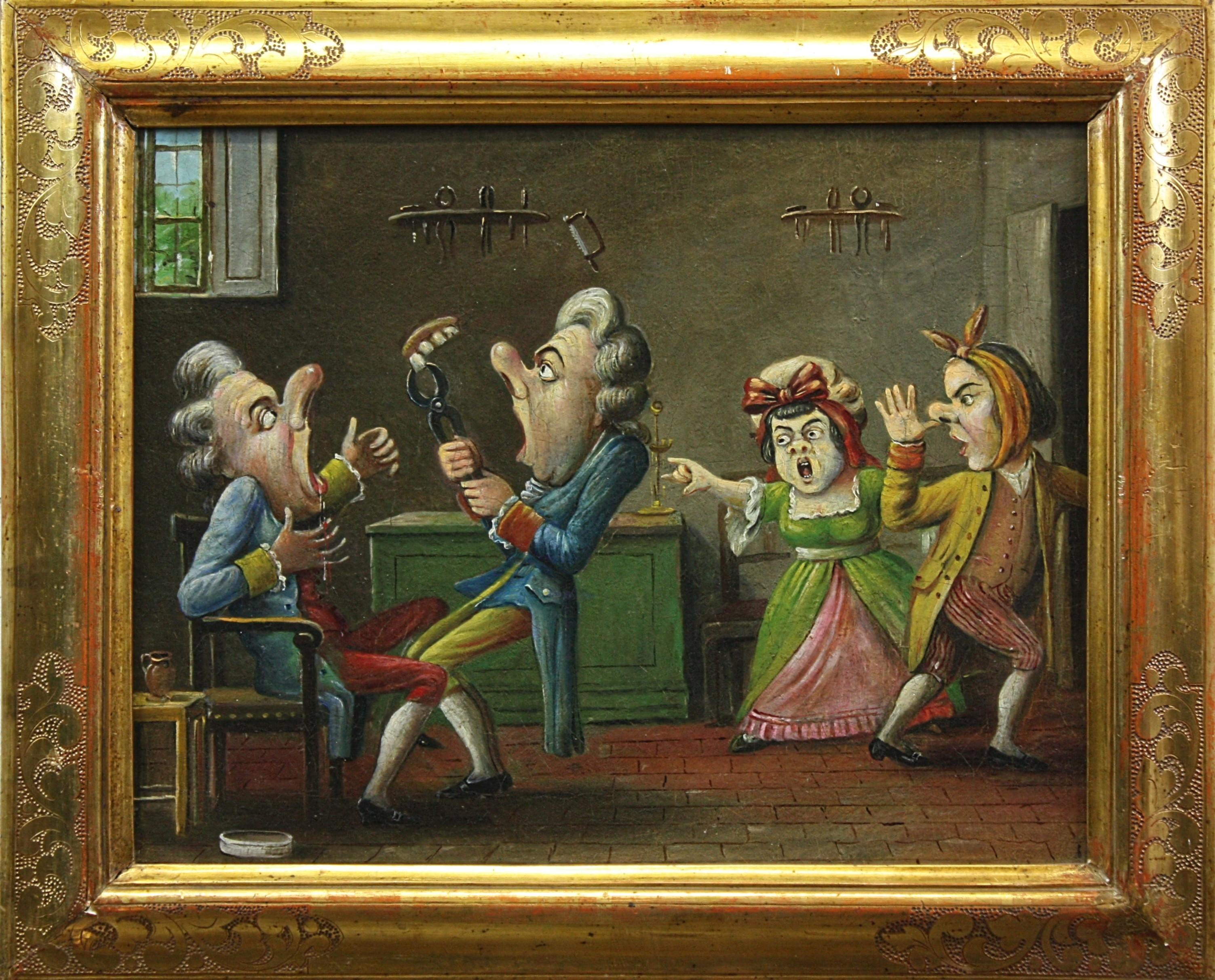 Gemälde-Paar THE FEAR  & DIE ENTSCHEIDUNG – Painting von Unknown