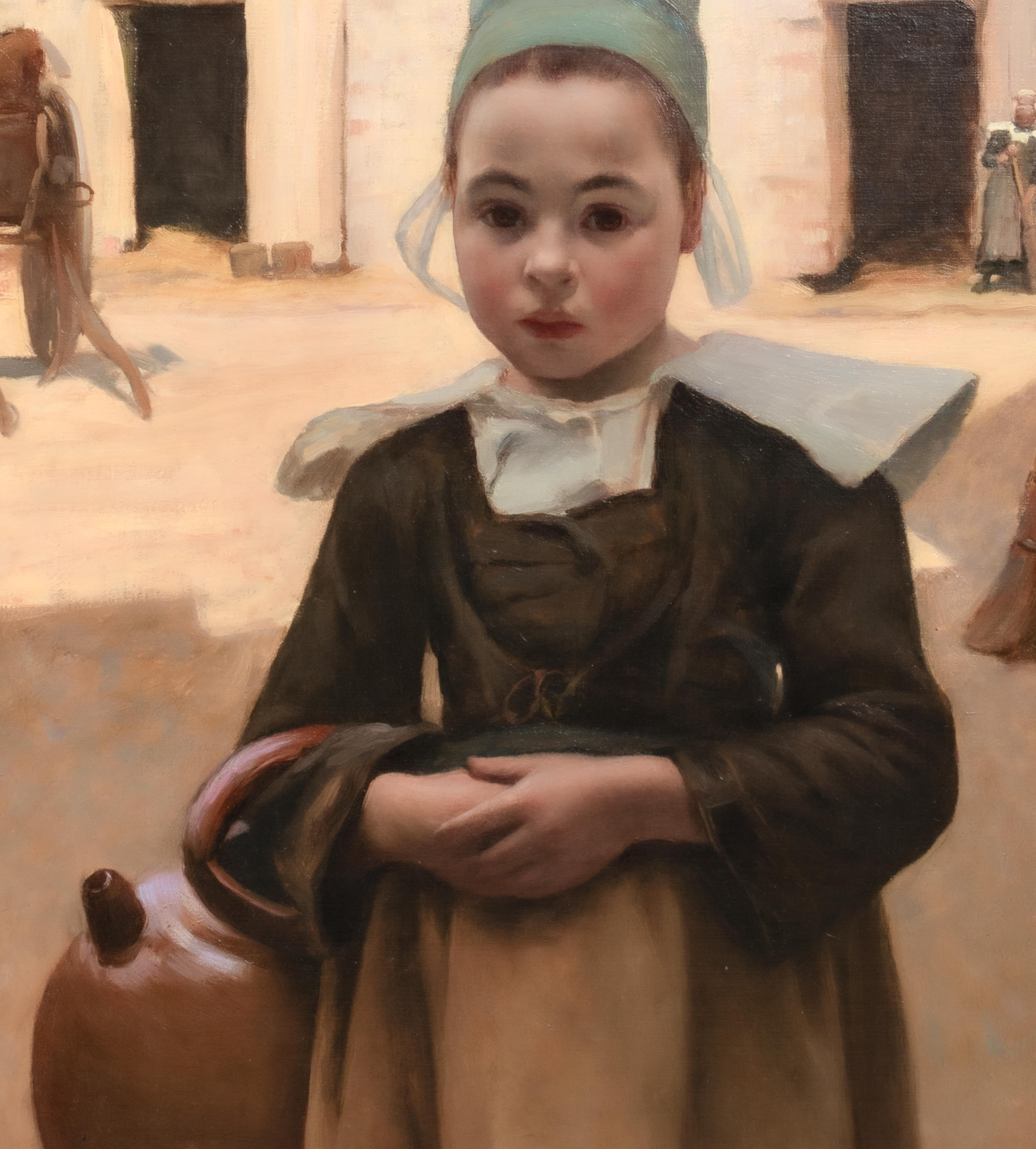 La Petite Laitière Bretonne, datiert 1898  von Maurice GRÜN (1869-1947) im Angebot 2