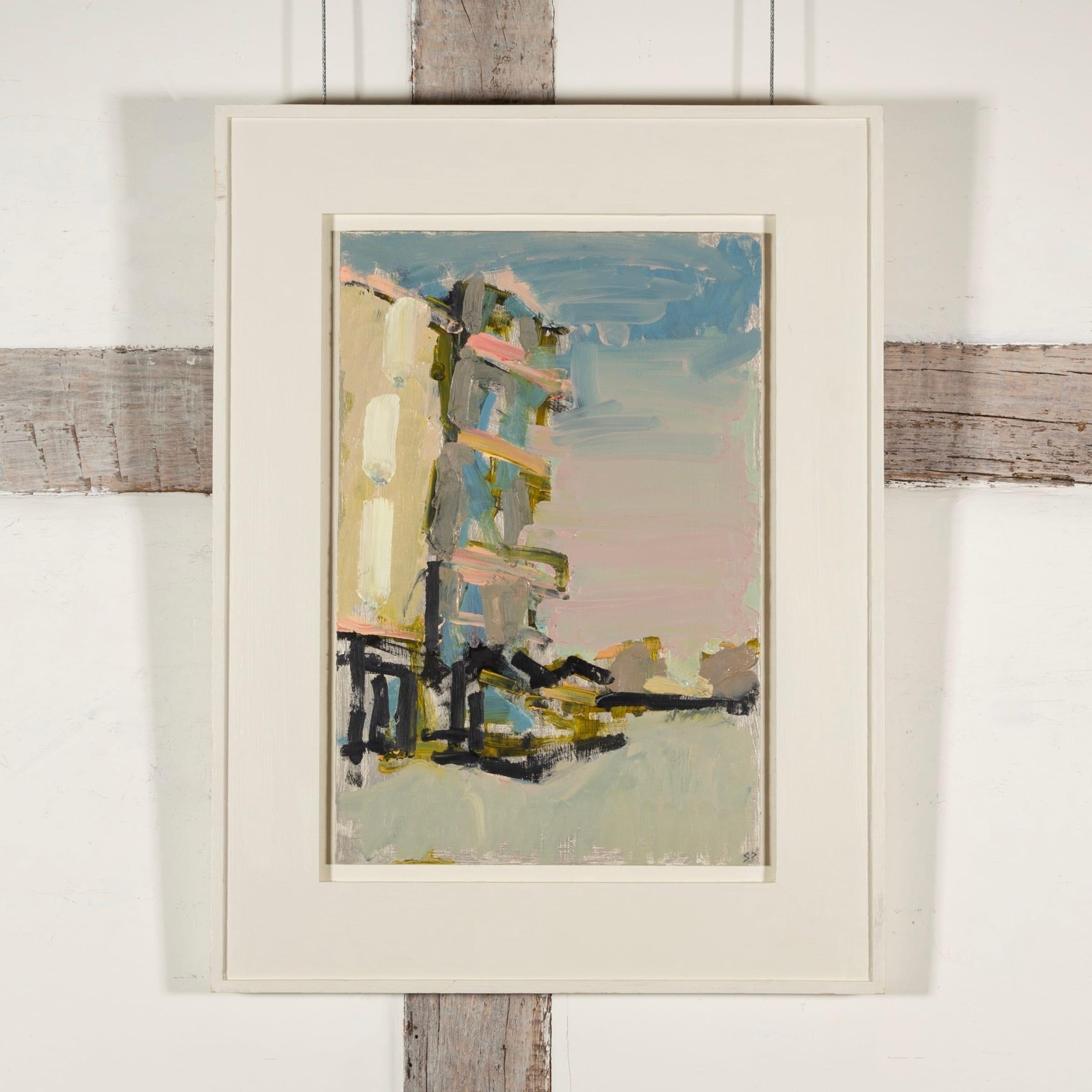 La Rochelle (Hôtel, Quai Duperré), Öl auf Karton Gemälde von Stephen Palmer, 2018 – Painting von Unknown