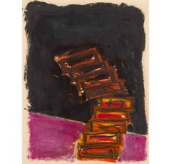 Serie Escalera I, Pintura al óleo sobre papel de Basil Beattie, 2017