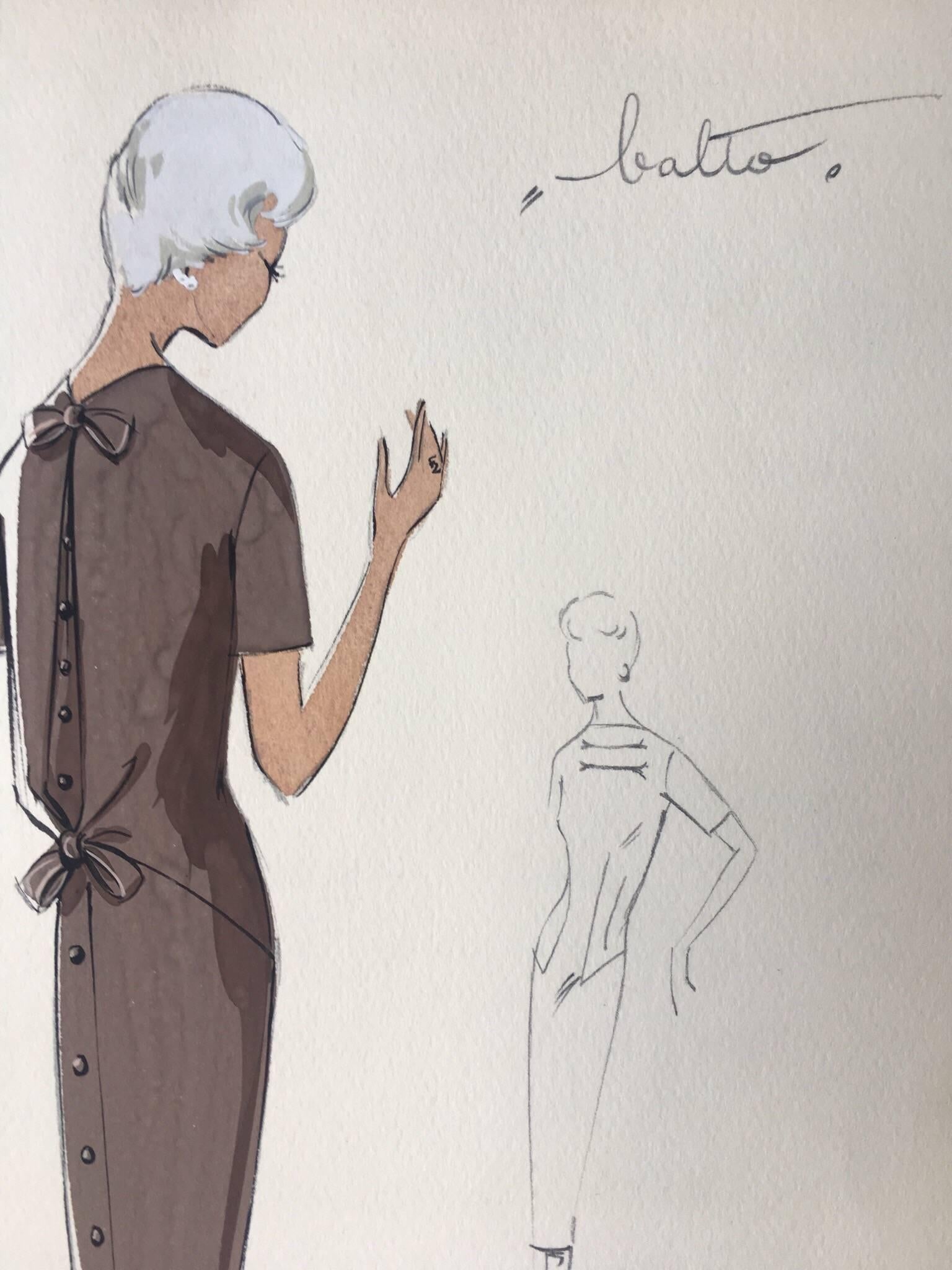 1950s fashion illustration