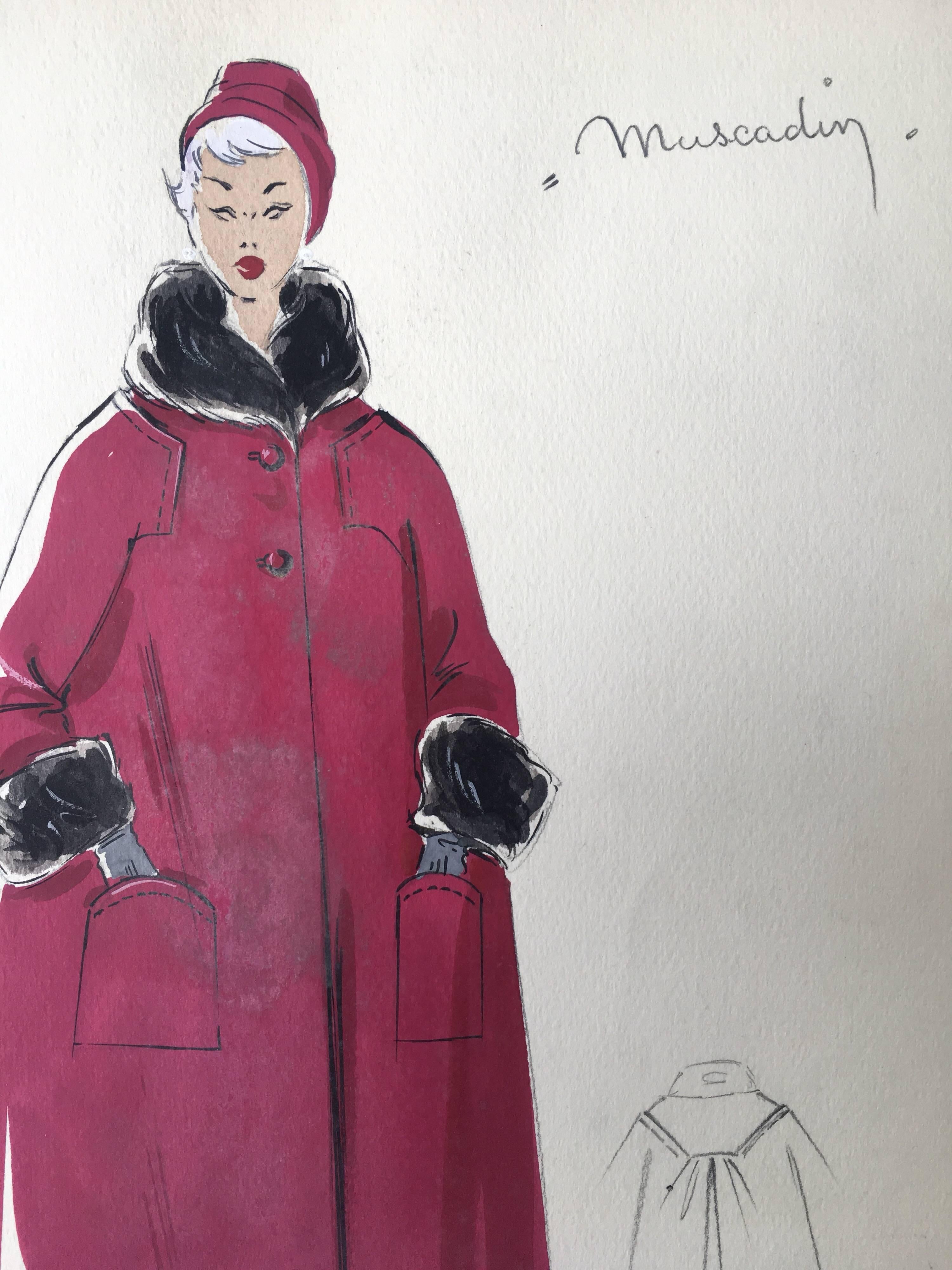 how to draw a red coat