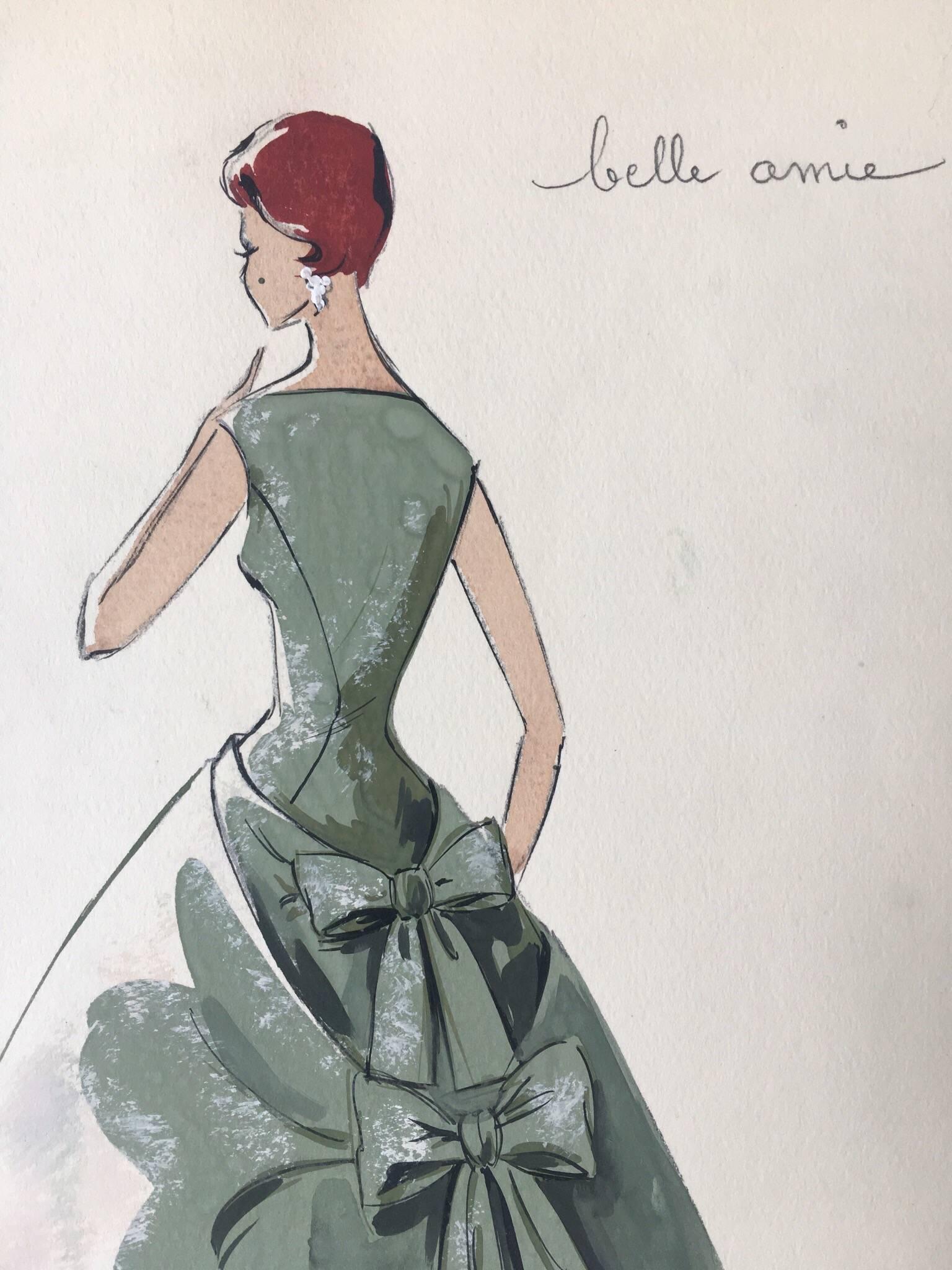 1950's fashion illustration