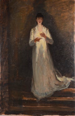 Lady in White, Impressionist Portrait Study