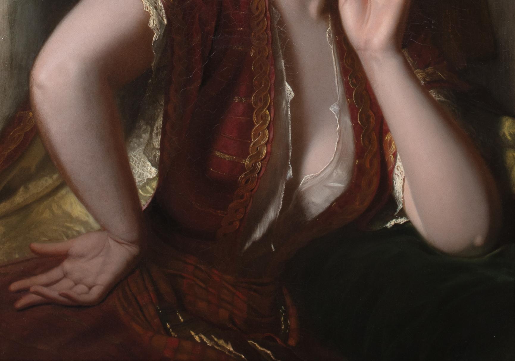 Lady Wearing a Turban Smoking, 19th Century by PHILIP VILLAMIL OF JAMAICA For Sale 6