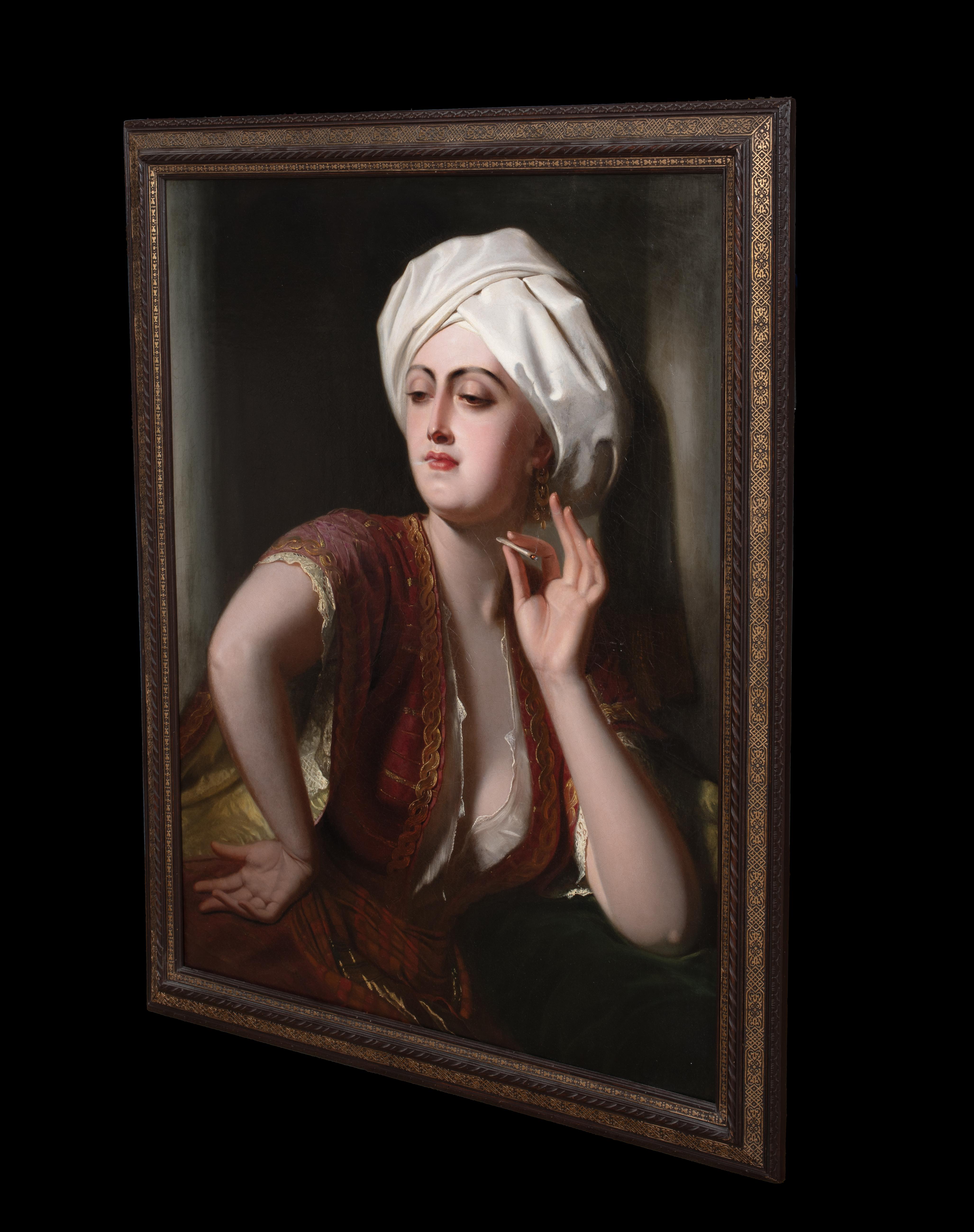 Lady Wearing a Turban Smoking, 19th Century by PHILIP VILLAMIL OF JAMAICA For Sale 4