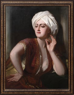 Lady Wearing a Turban Smoking, 19th Century by PHILIP VILLAMIL OF JAMAICA