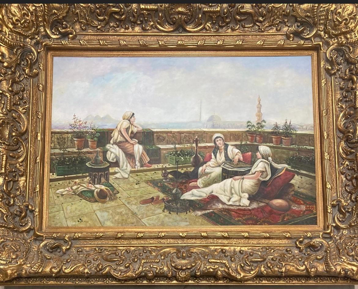 Die Dame ist im Palast – Painting von Unknown