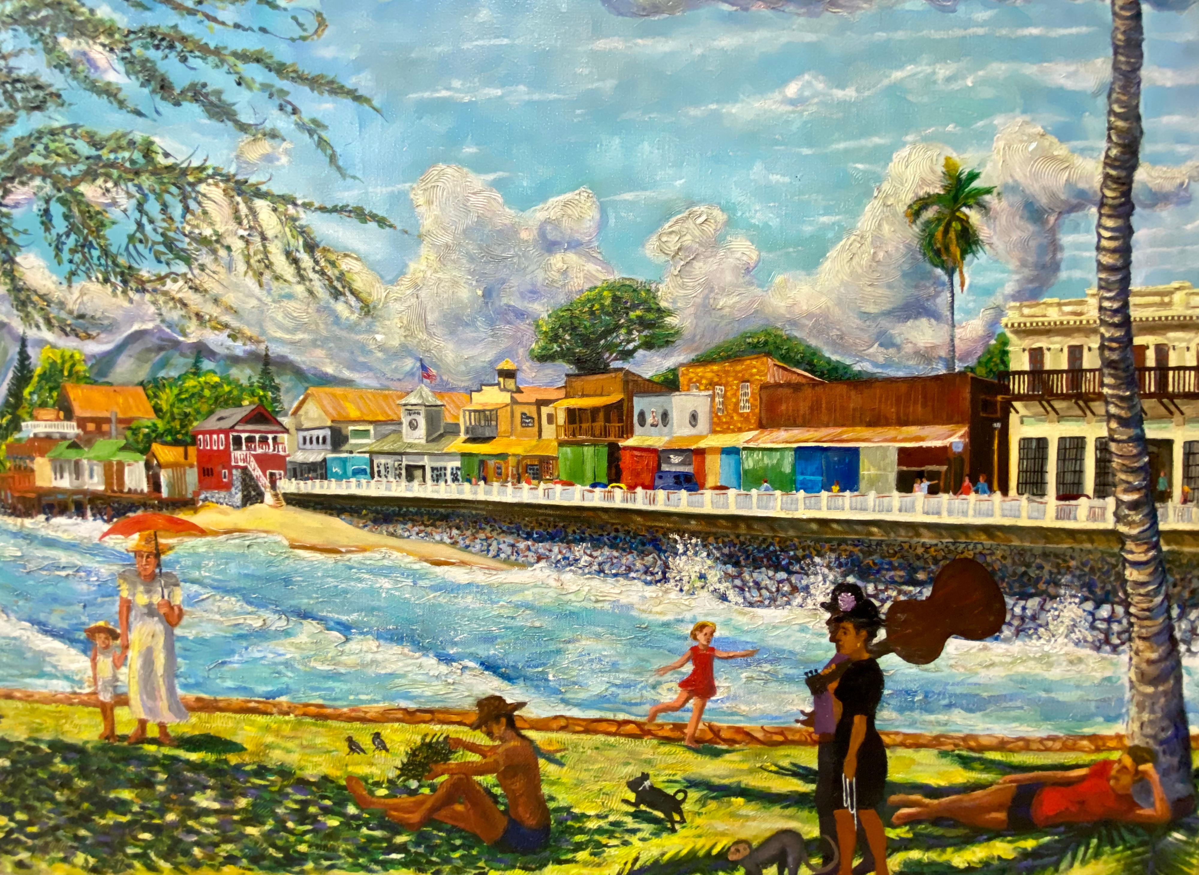 Large Scale Hawaiian Themed Painting 

Lahaina, Historic Site 