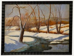 Lajos Sziklai - Mediados del siglo XX Óleo, Paisaje nevado