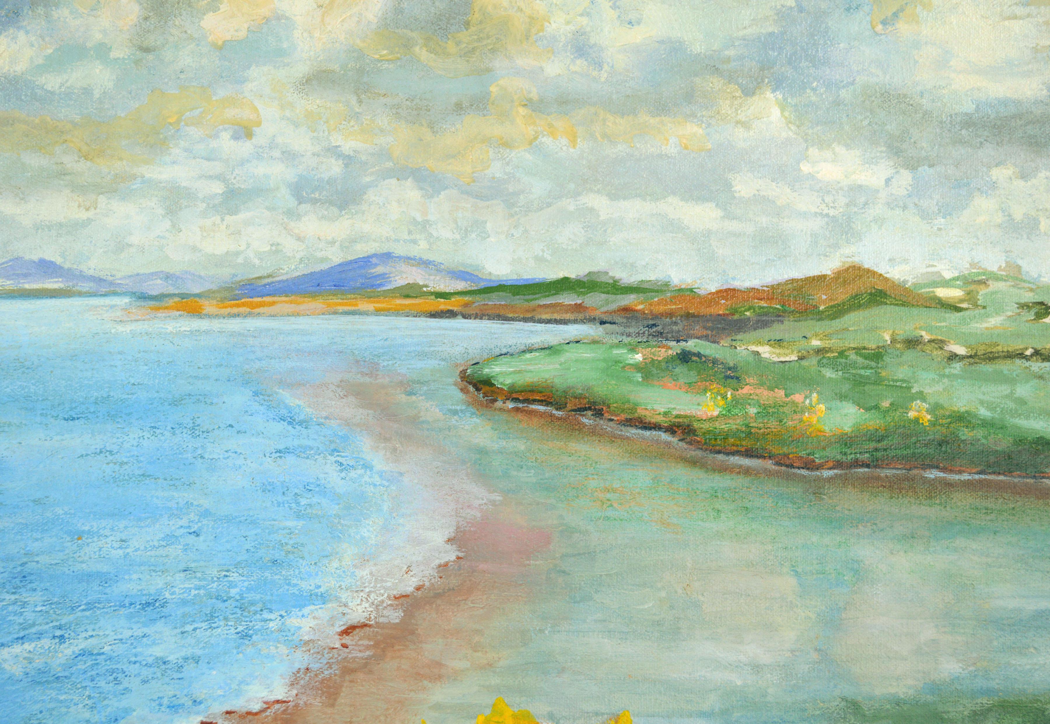 Lake Tahoe West Shore Landscape - Gray Landscape Painting by Unknown