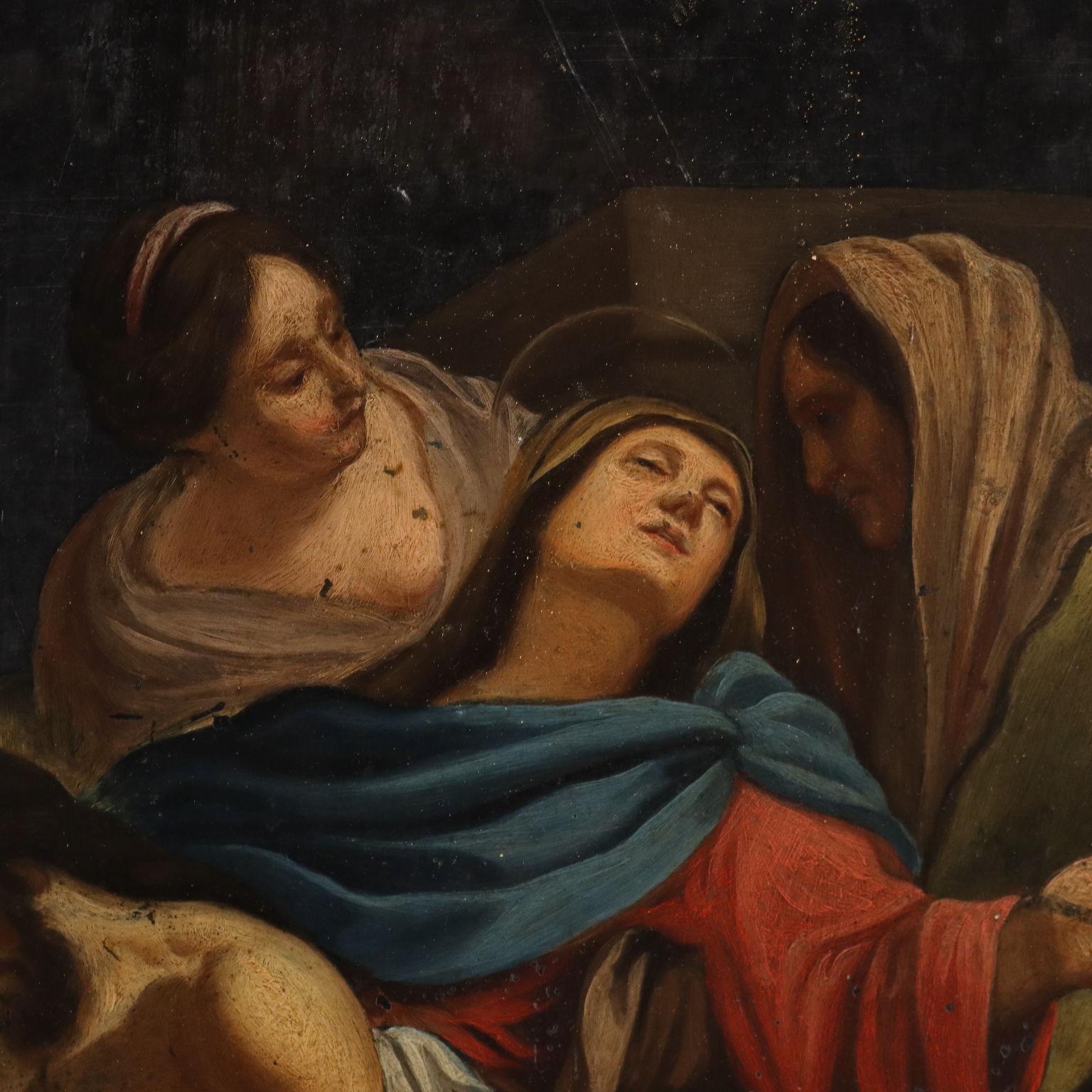 Lamentation over the dead Christ,  Late '500 - early '600 - Other Art Style Painting by Unknown