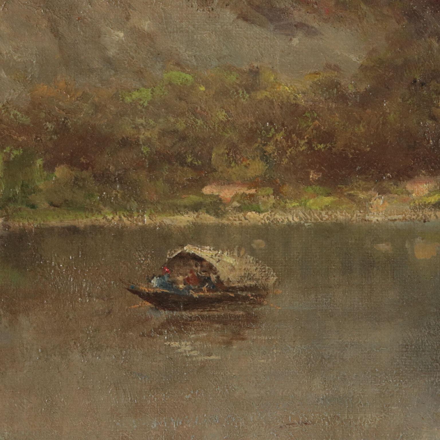 Landscape attributable to Silvio Poma, Oil on Canvas, 19th Century - Brown Landscape Painting by Unknown