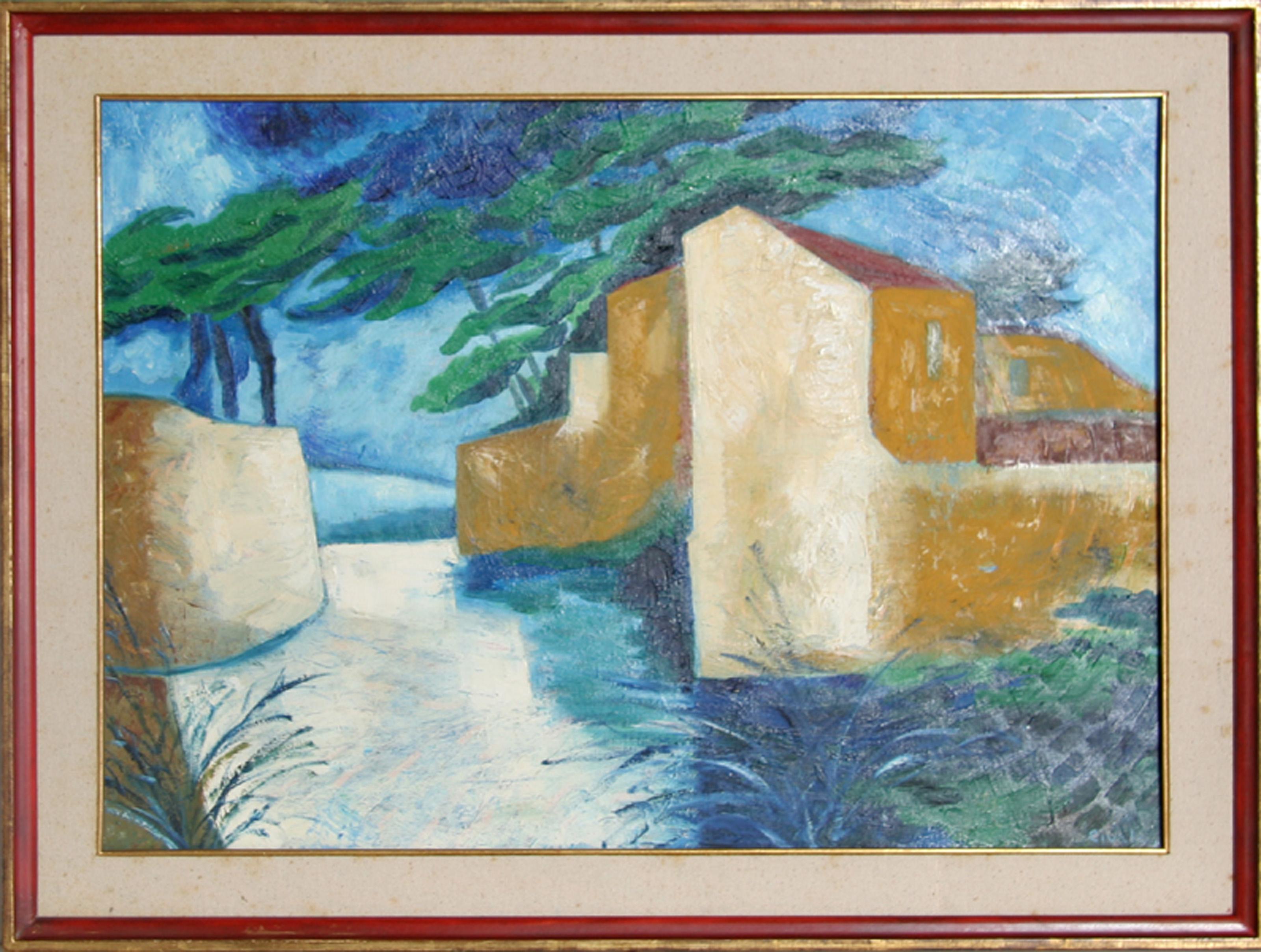 Landschaft B, Modernes Öl auf Leinwand von Biagio Civale im Angebot 1