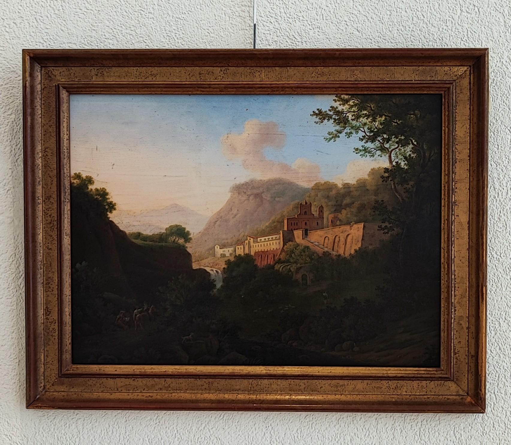 Paesaggio Castello e bastioni - Painting di Unknown