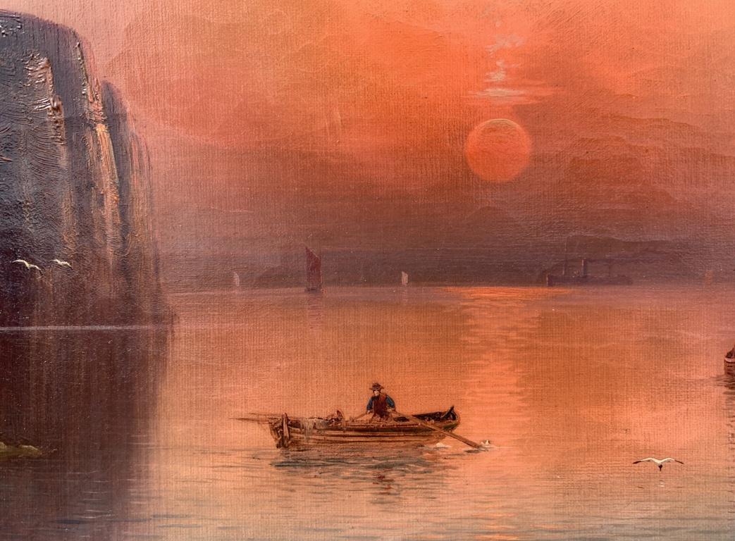 Nils Christiansen (Danish painter) - 19th century landscape painting - Sunset For Sale 3