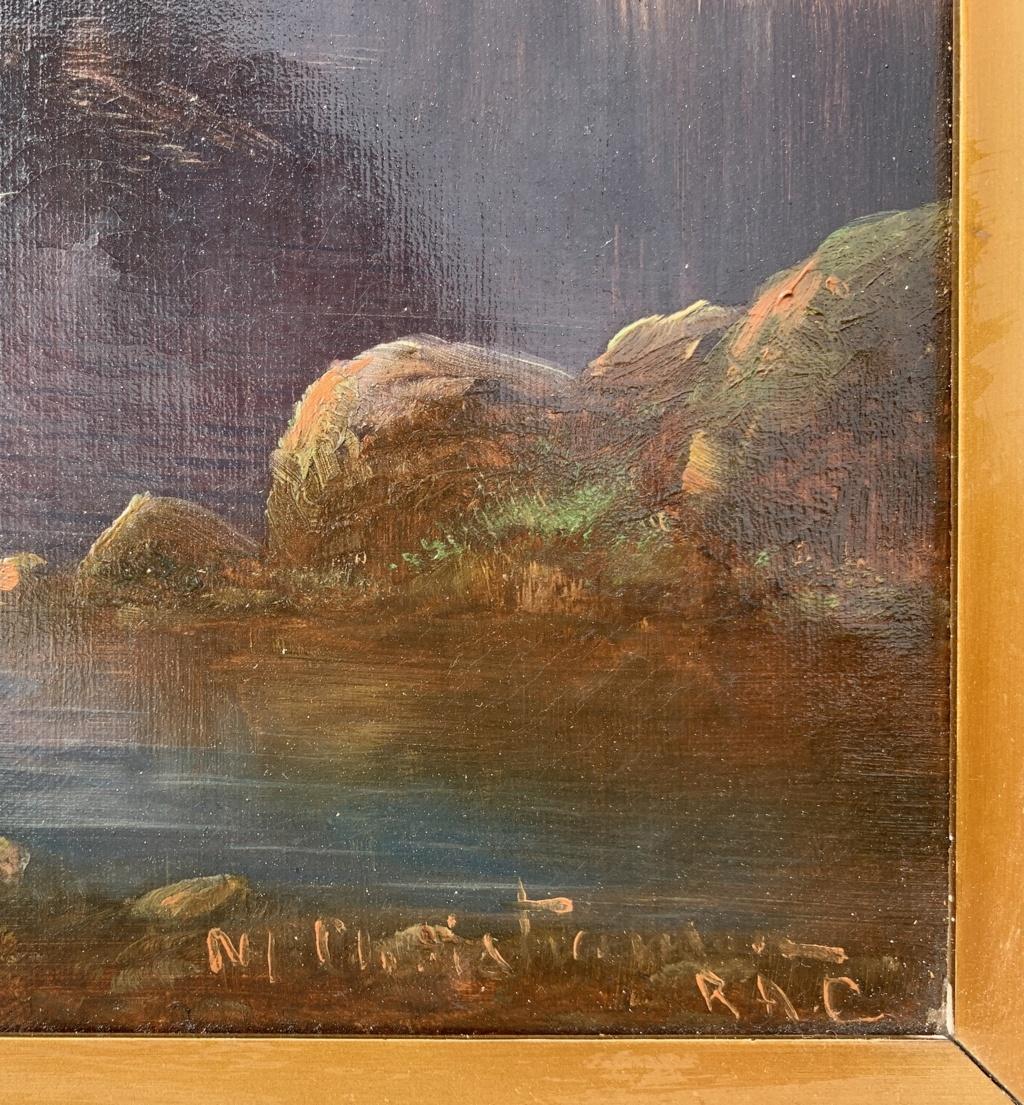 Nils Christiansen (Danish painter) - 19th century landscape painting - Sunset For Sale 4