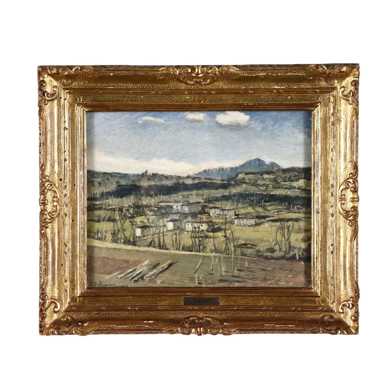 Unknown Landscape Painting - Landscape, Domenico de Bernardi, oil on canvas, 20th century
