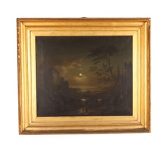 Antique Landscape Oil on Canvas Italy XIX Century