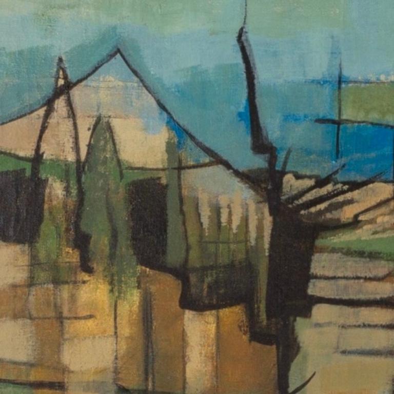 Landscape, oil on canvas painting by Robert Frame,1959 circa

Additional information:
oil on canvas
20 x 24 in
50.8 x 61 cm
(RF002)