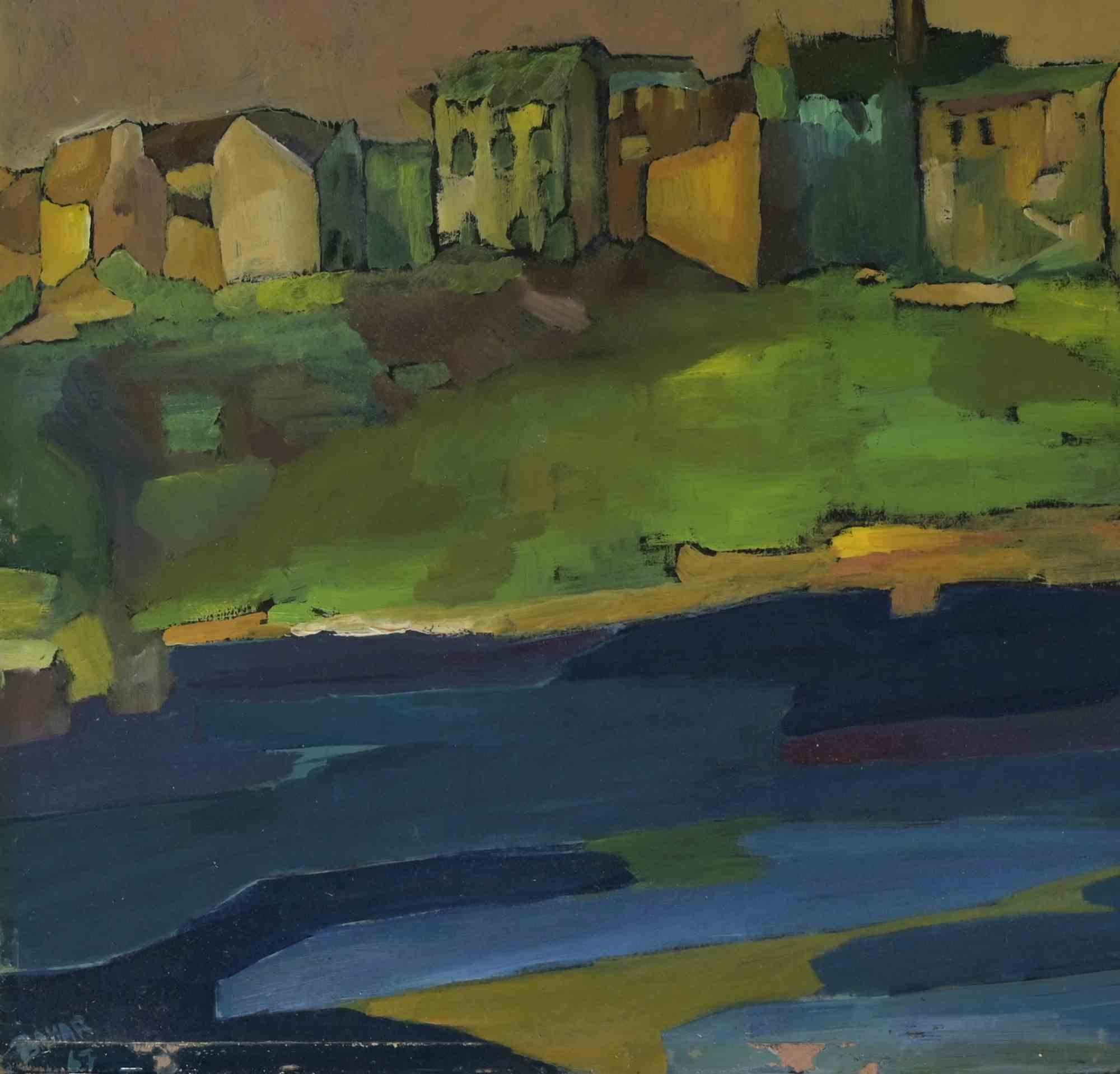 Paesaggio - Pittura ad olio - Anni '70 - Painting di Unknown