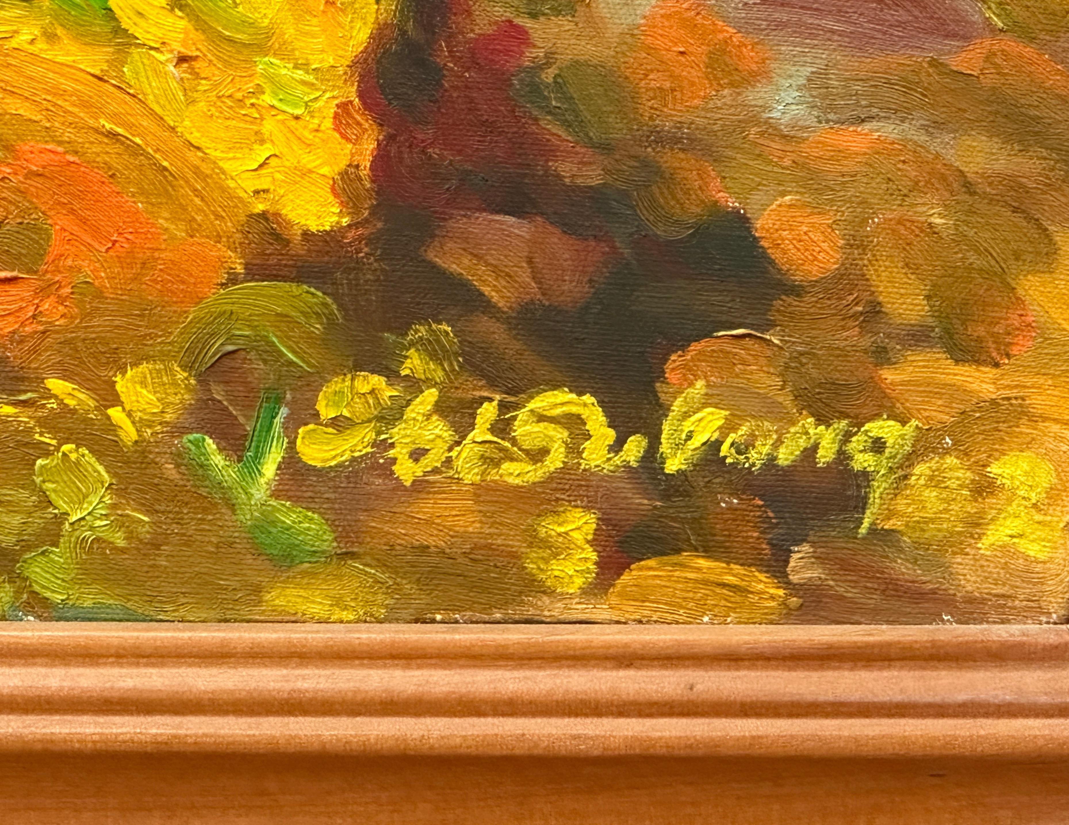 Paesaggio luminoso dipinto ad olio da un artista filippino - Painting di Unknown