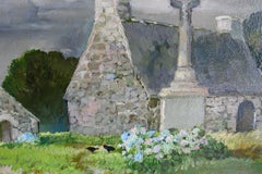 Landscape Oil Painting, Vintage French Impressionist Painting, Brittany France